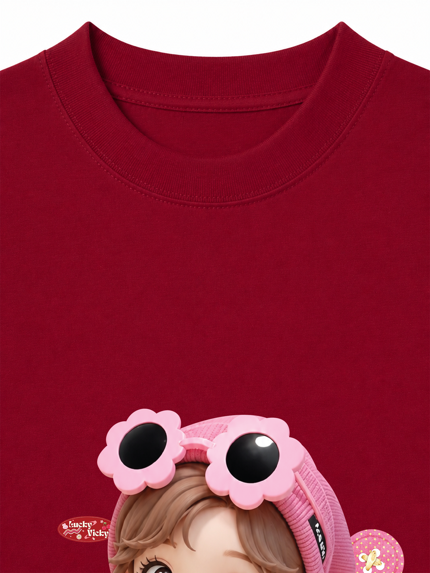 Áo Thun Relaxed Fit Cute Gang Pink Girl