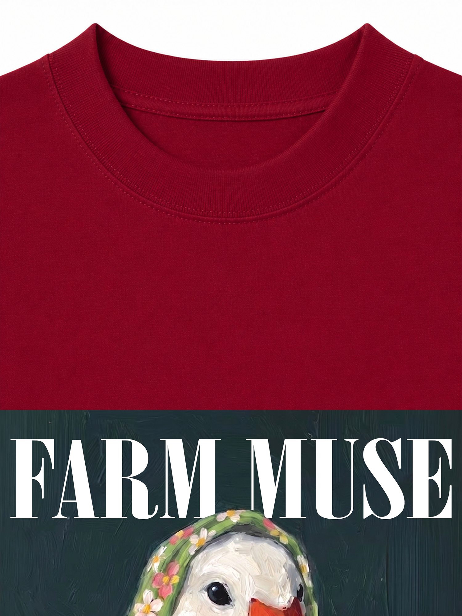 Áo Thun Relaxed Fit Farm Muse White Duck