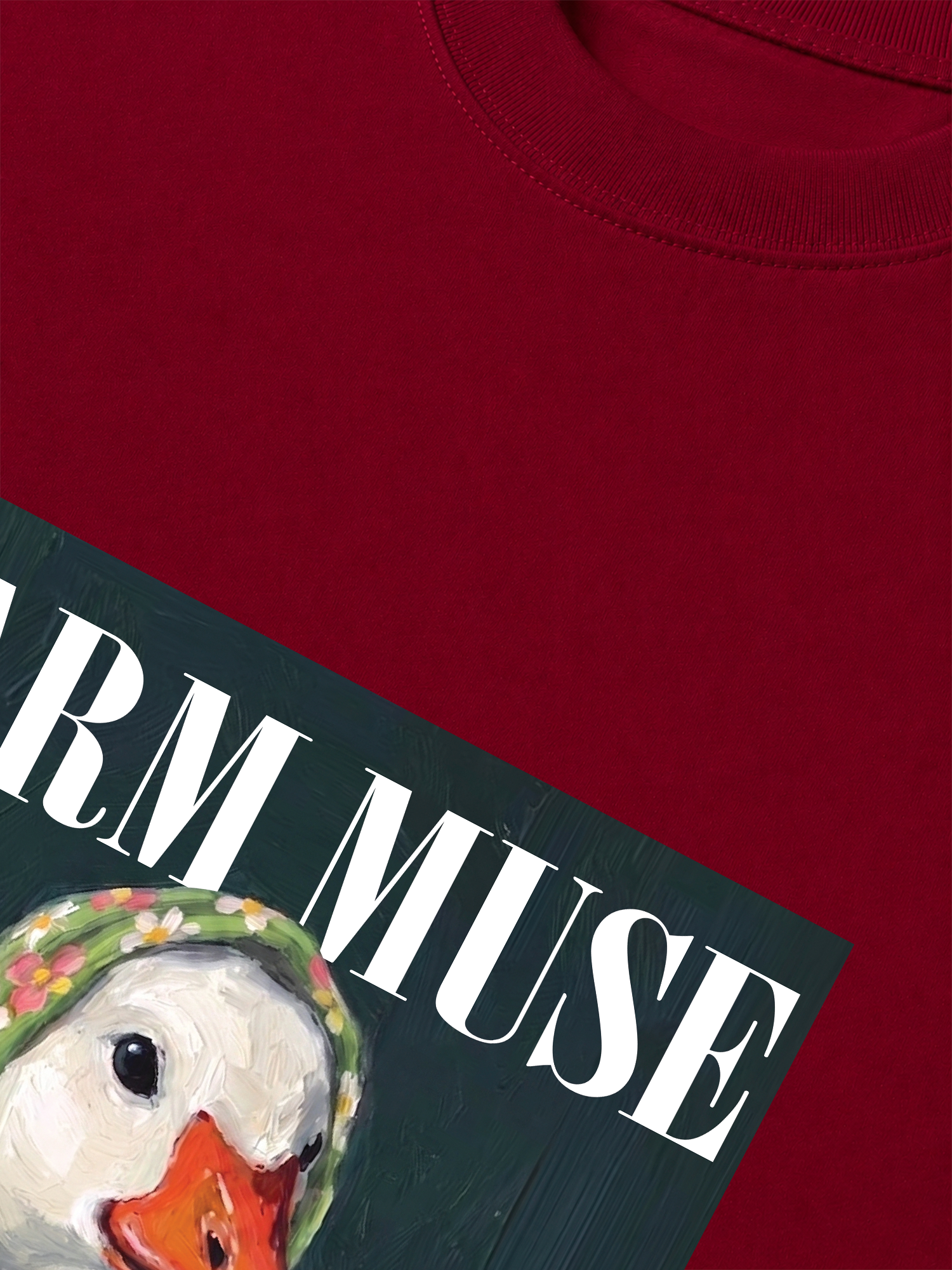 Áo Thun Relaxed Fit Farm Muse White Duck