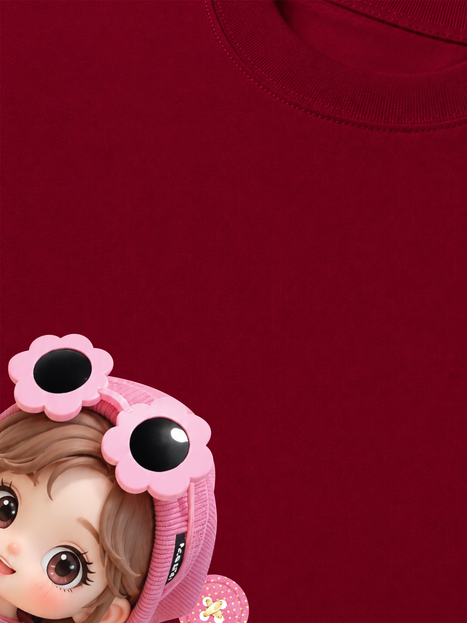 Áo Thun Relaxed Fit Cute Gang Pink Girl