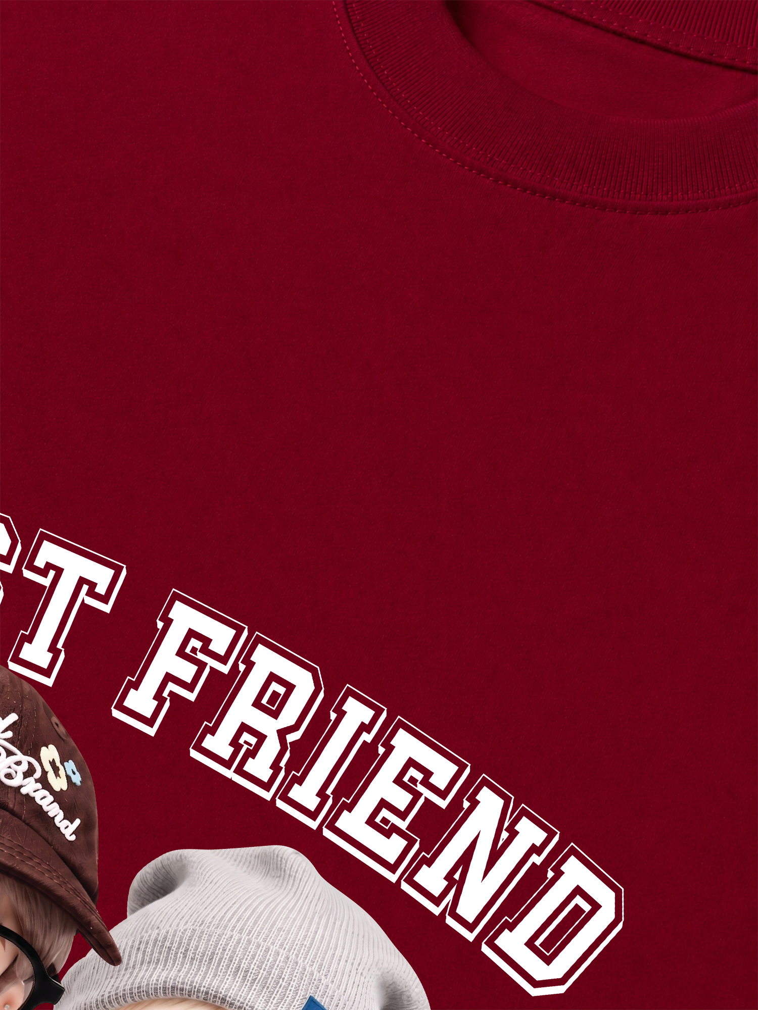 Áo Thun Relaxed Fit Cute Gang Best Friend