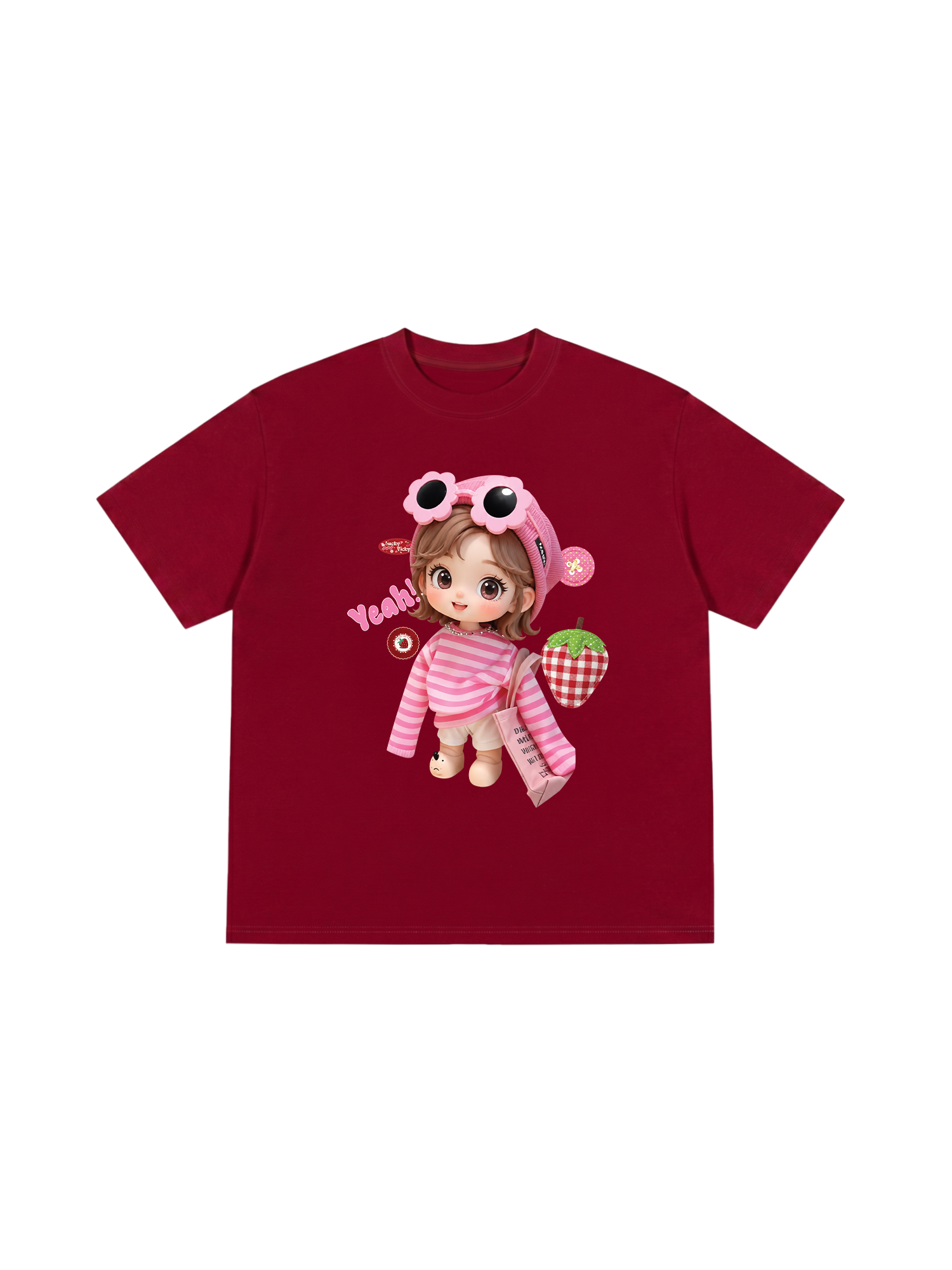 Áo Thun Relaxed Fit Cute Gang Pink Girl