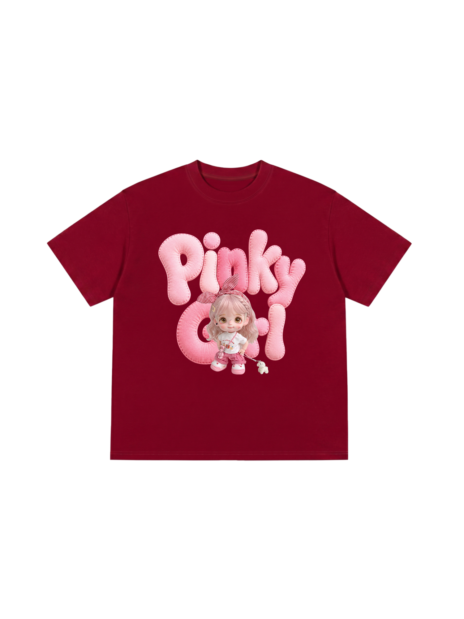 Áo Thun Relaxed Fit Cute Gang Pinky Girl