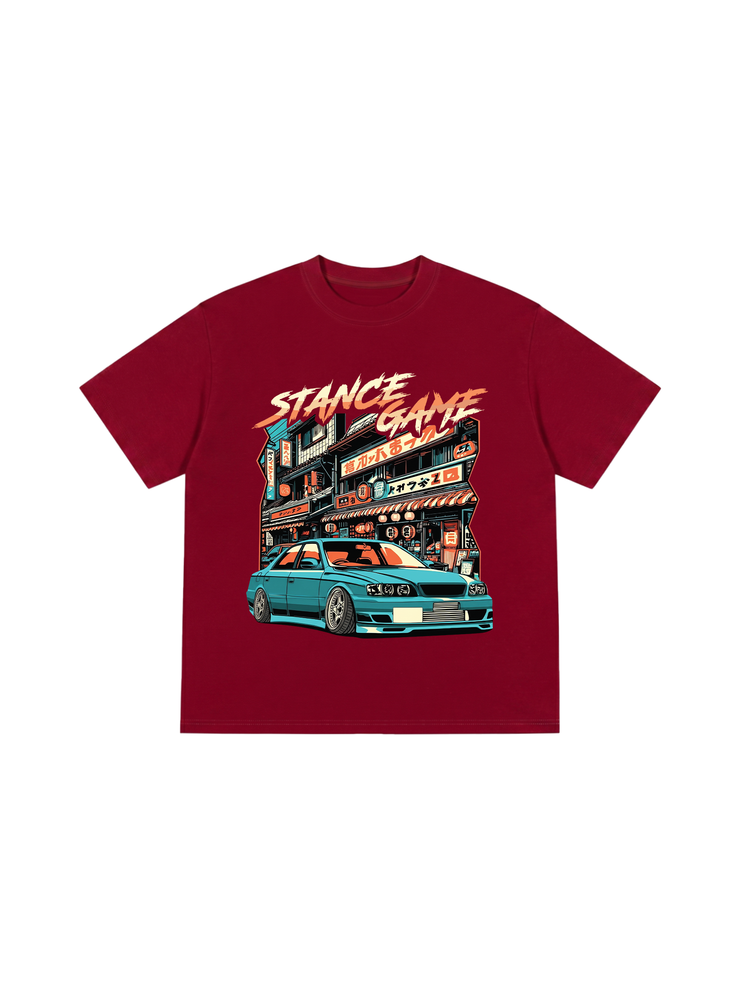 Áo Thun Relaxed Fit JDM Car Stance Game