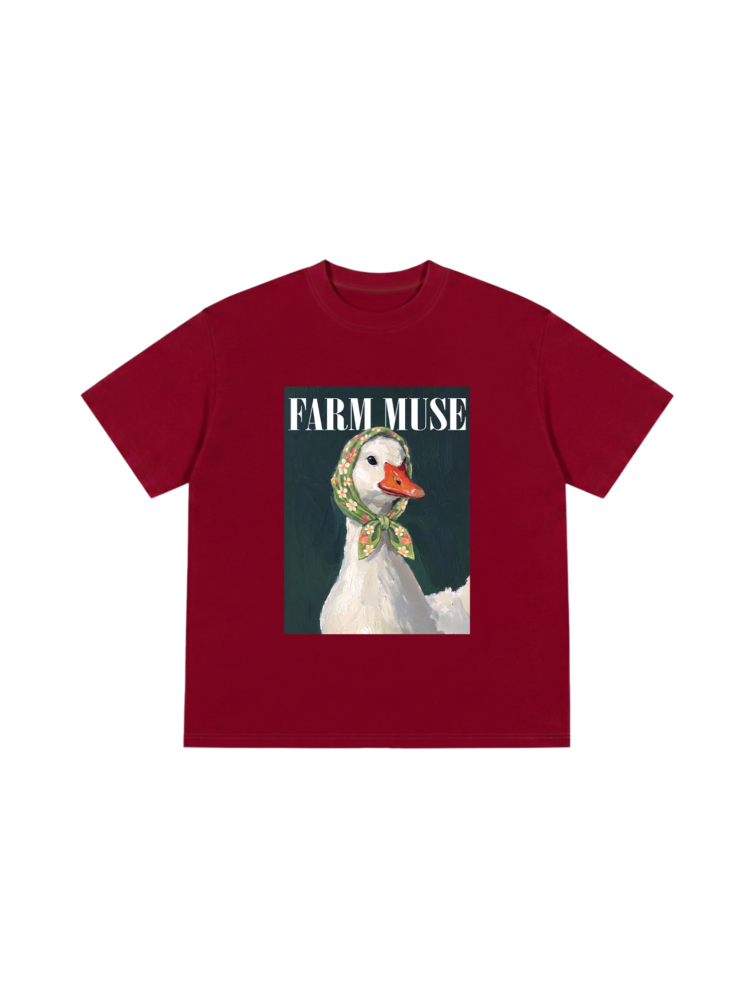 Áo Thun Relaxed Fit Farm Muse White Duck