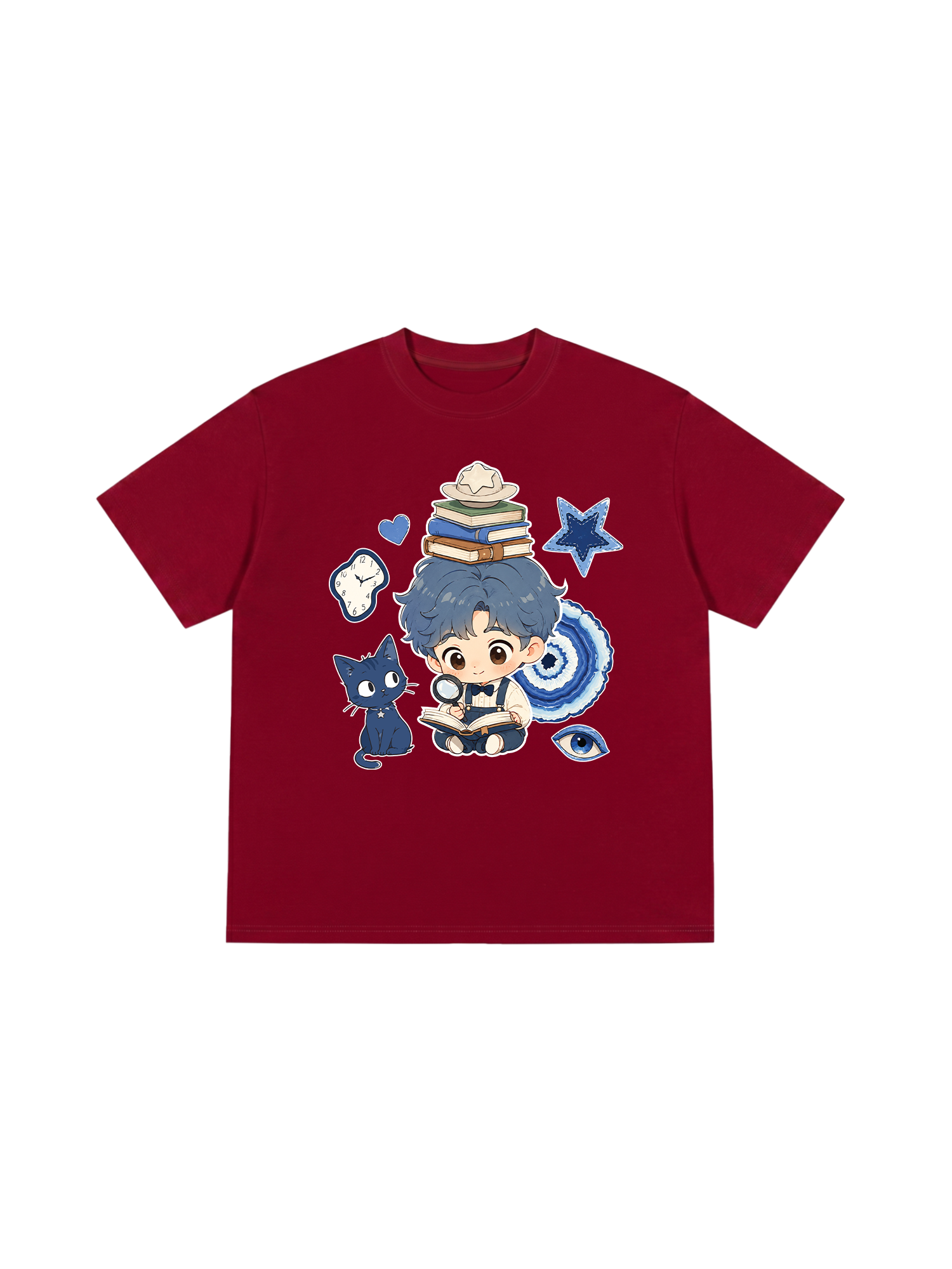 Áo Thun Relaxed Fit Cute Gang Blue Outfit
