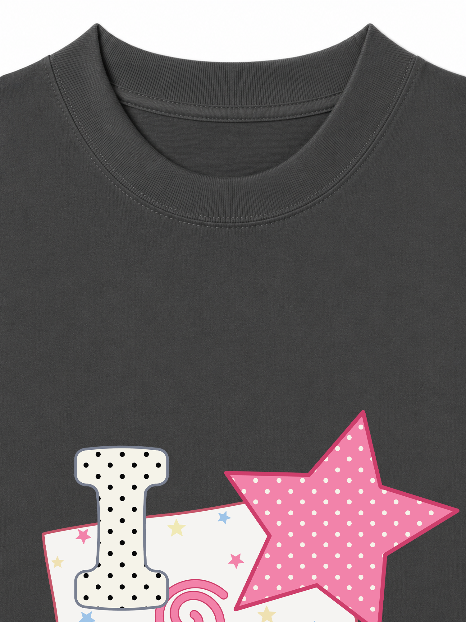 Áo Thun Relaxed Fit Dotty Mood Pink Star Candy