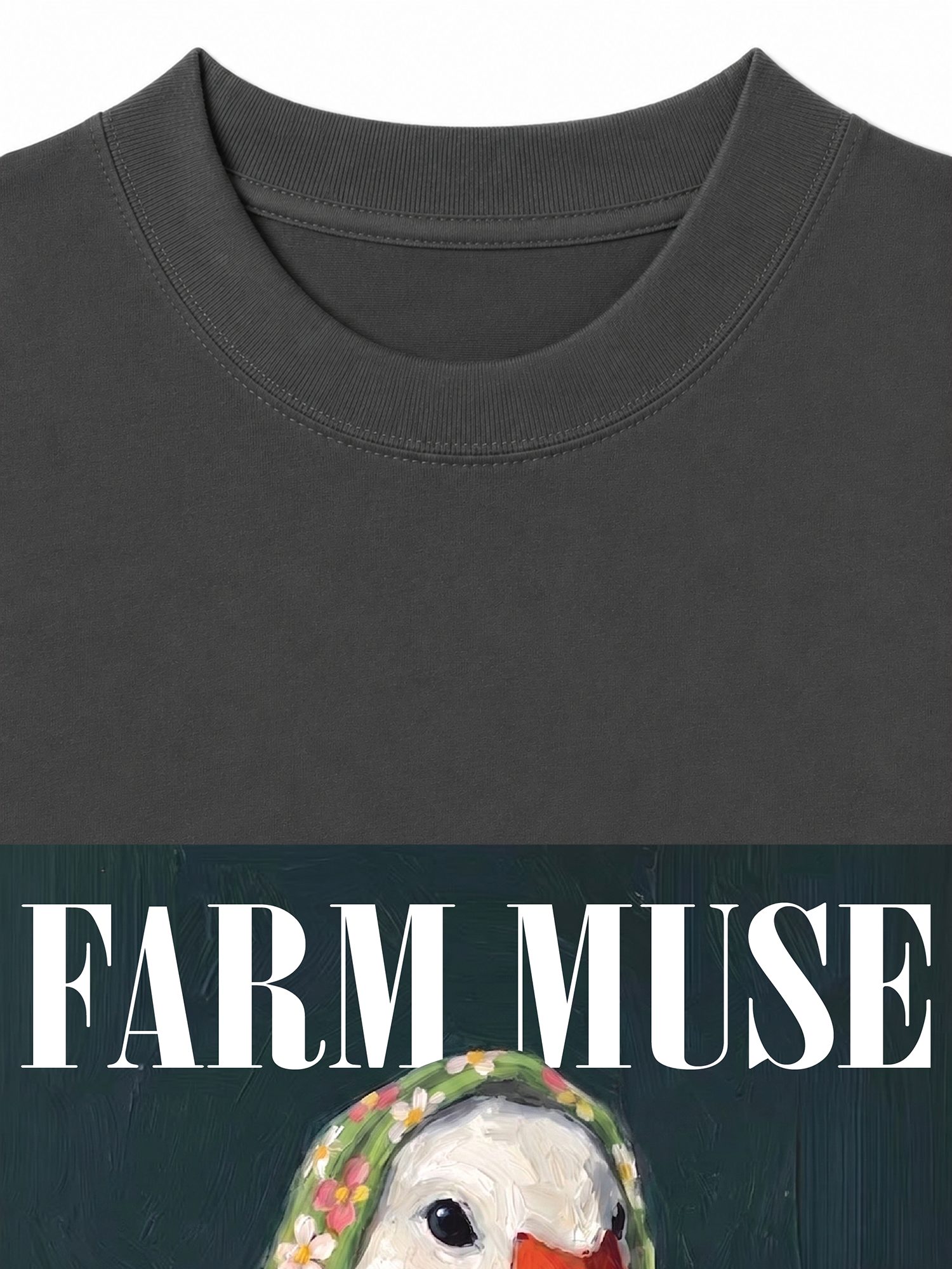 Áo Thun Relaxed Fit Farm Muse White Duck