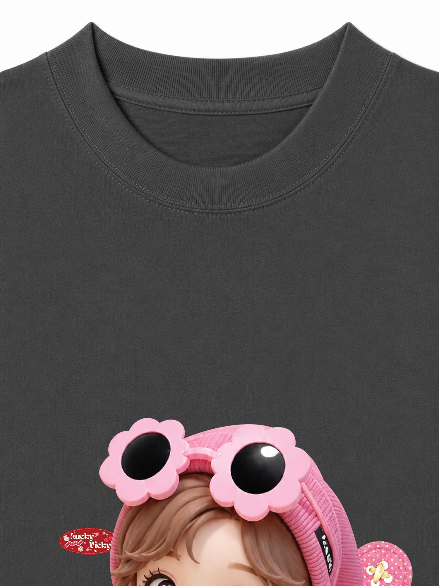 Áo Thun Relaxed Fit Cute Gang Pink Girl