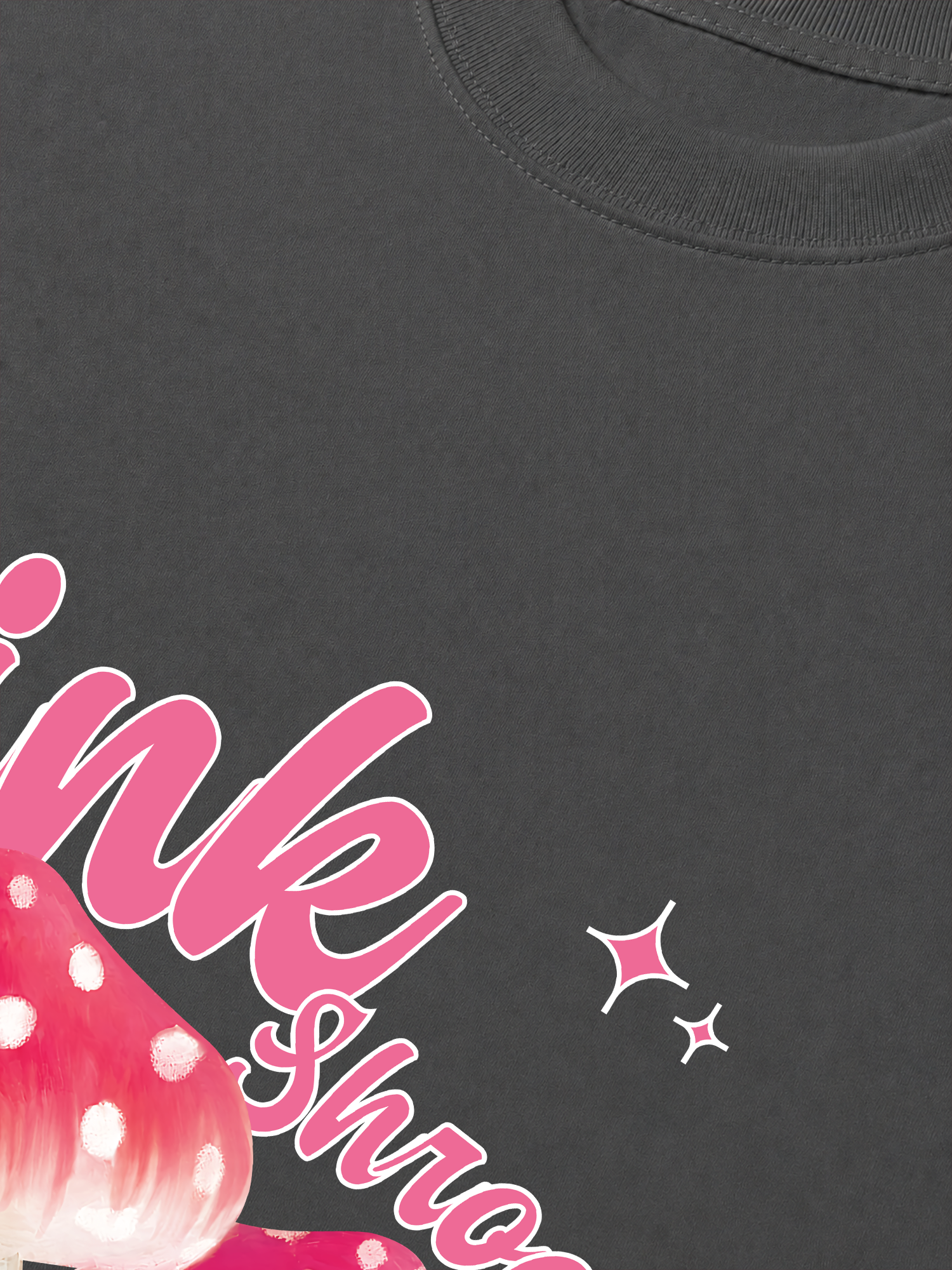 Áo Thun Relaxed Fit Tropical Pink Shrooms