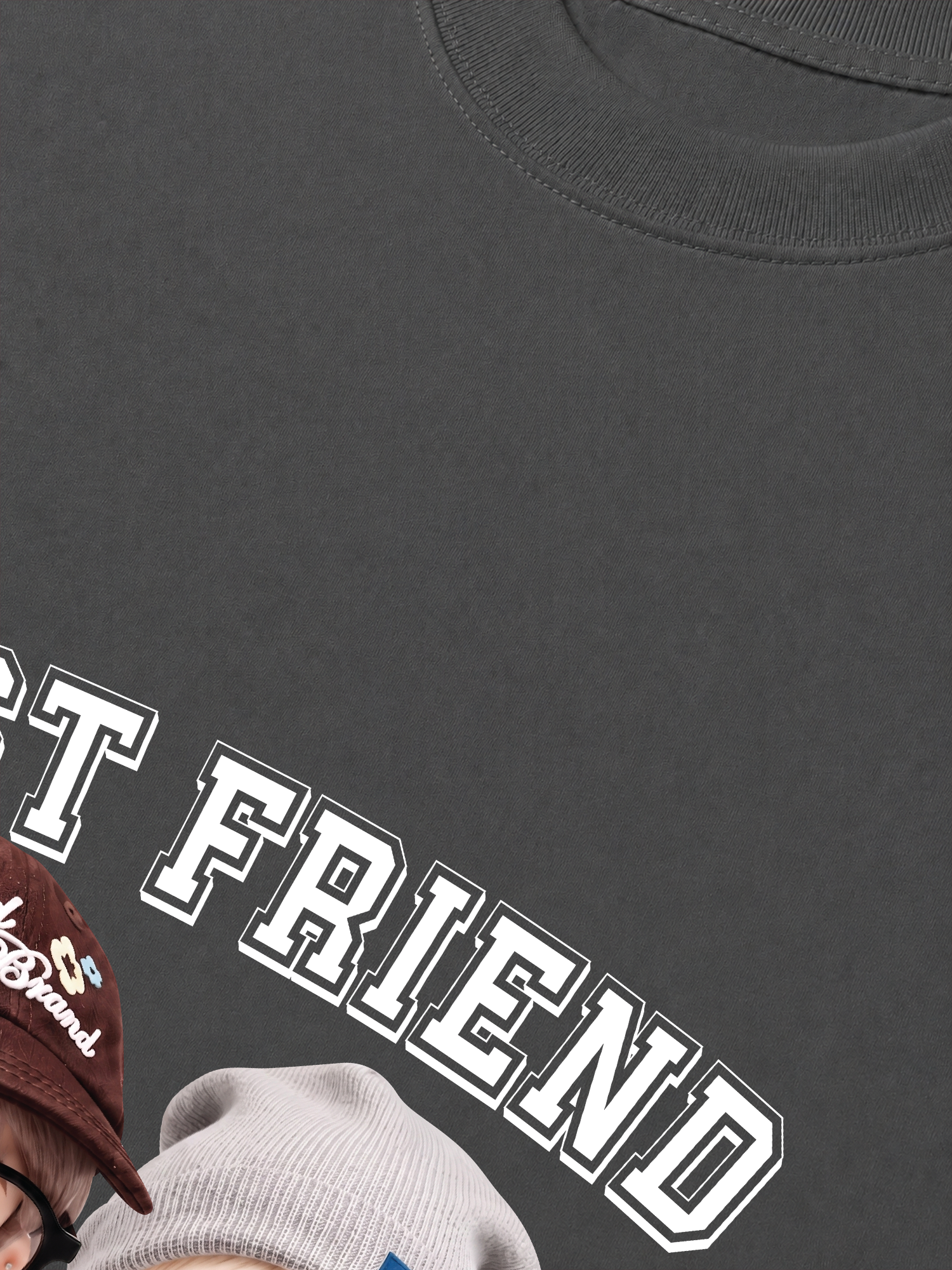 Áo Thun Relaxed Fit Cute Gang Best Friend