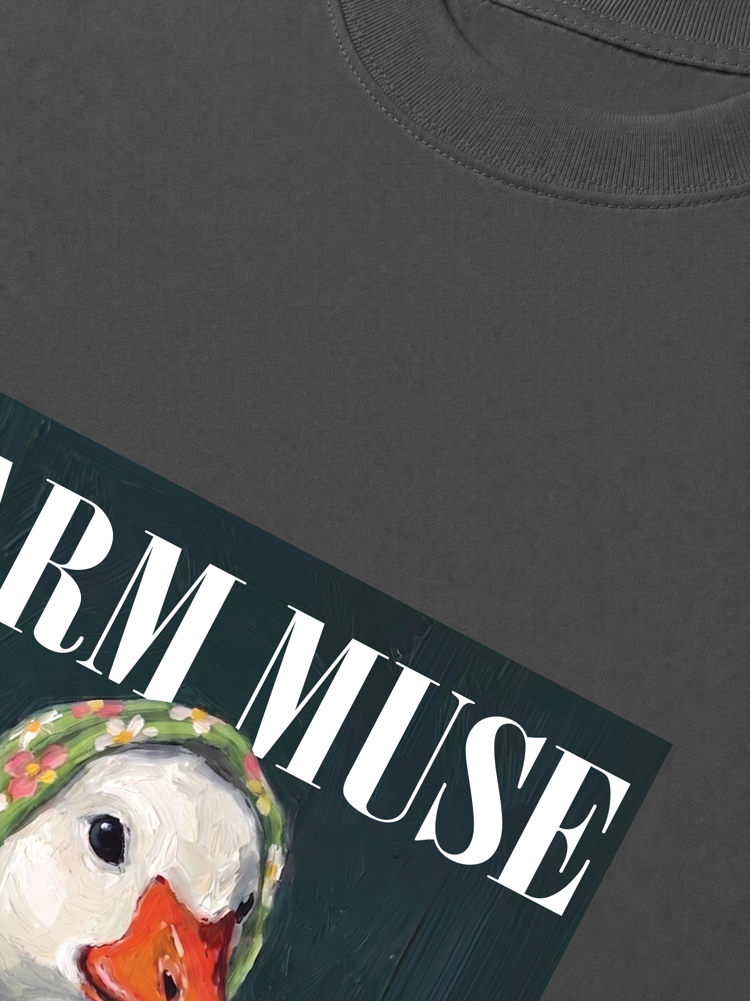 Áo Thun Relaxed Fit Farm Muse White Duck