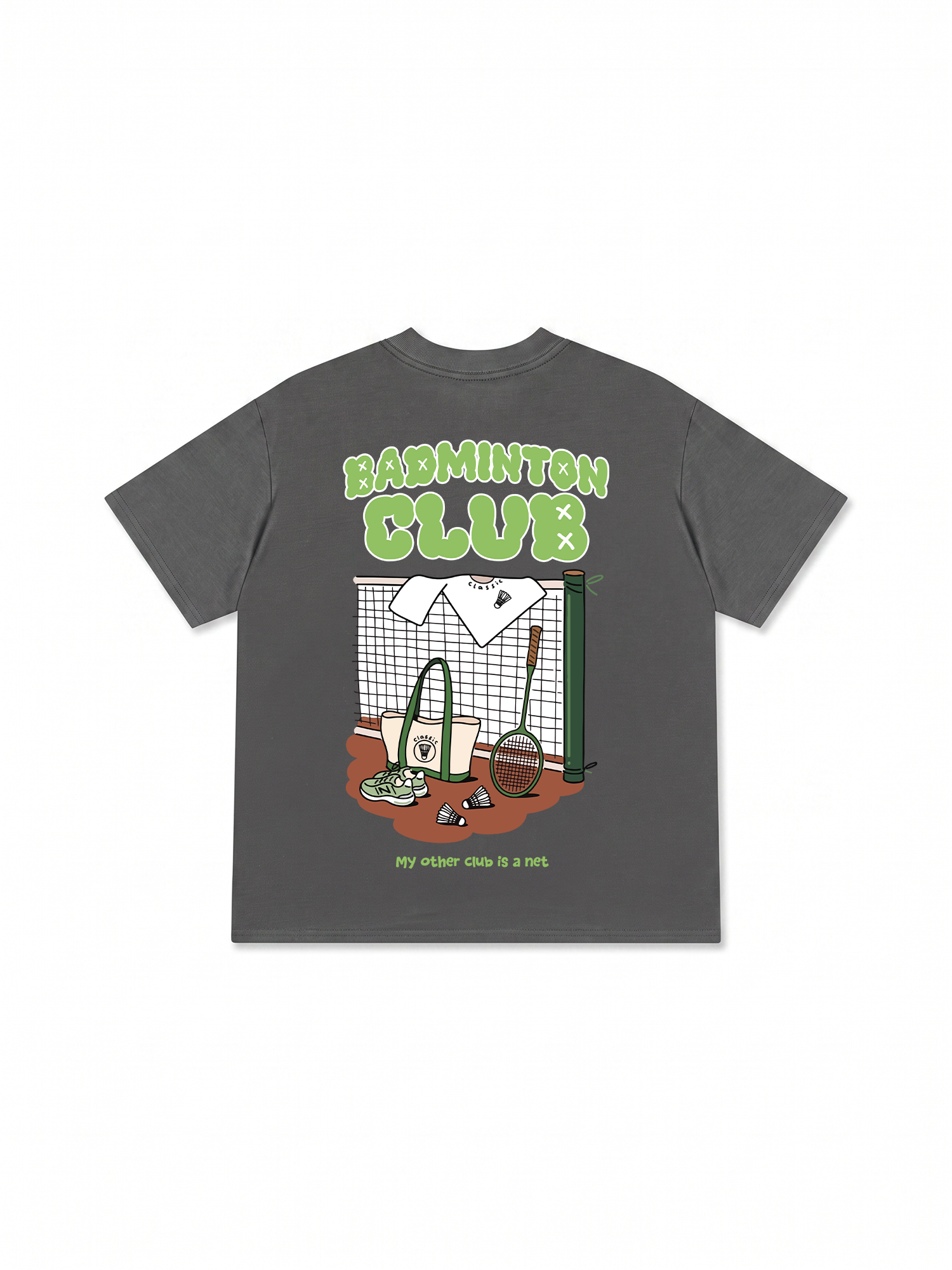 Áo Thun Relaxed Fit Badminton Club My Other Club Is A Net