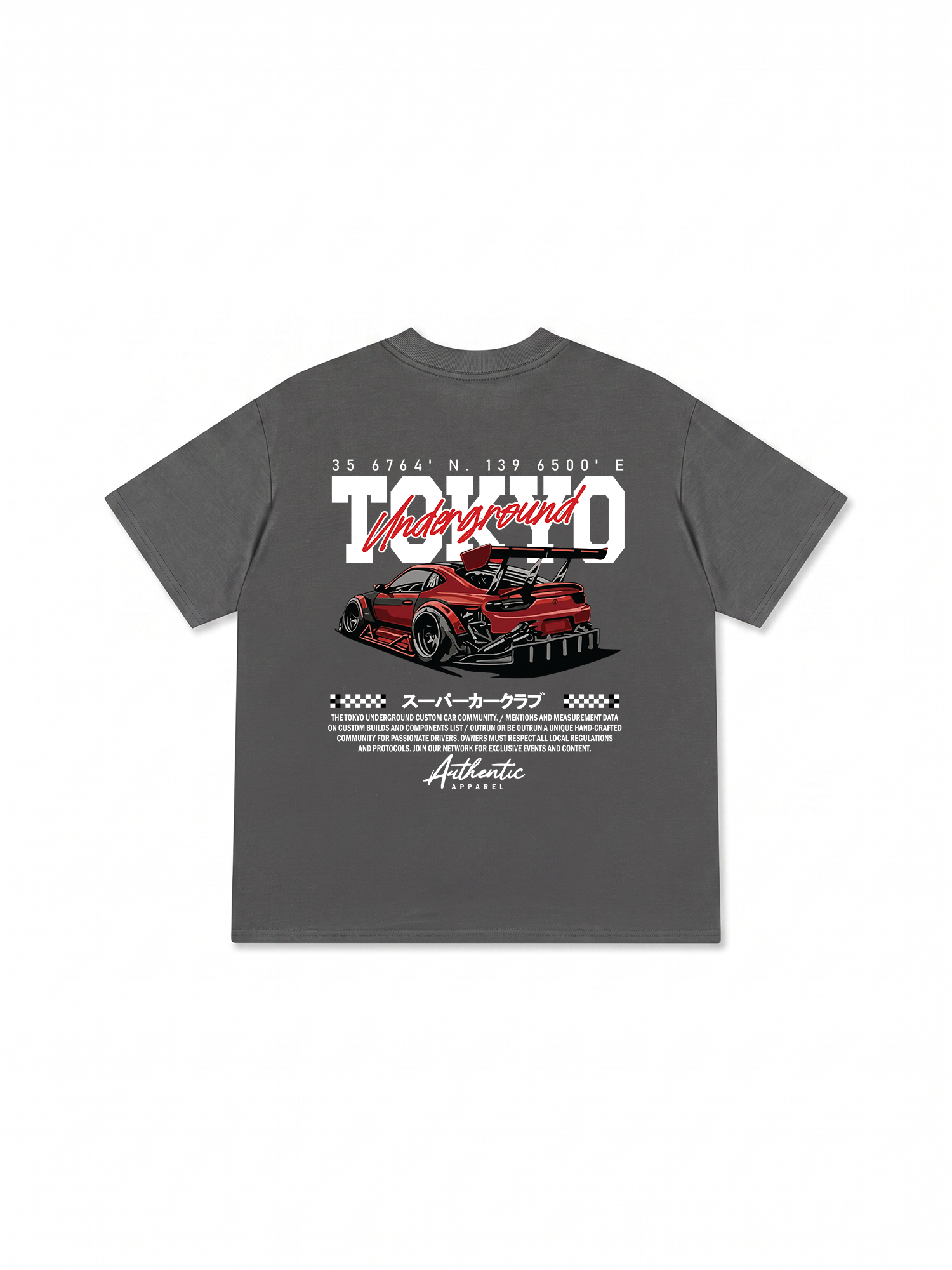 Áo Thun Relaxed Fit JDM Car Tokyo Underground