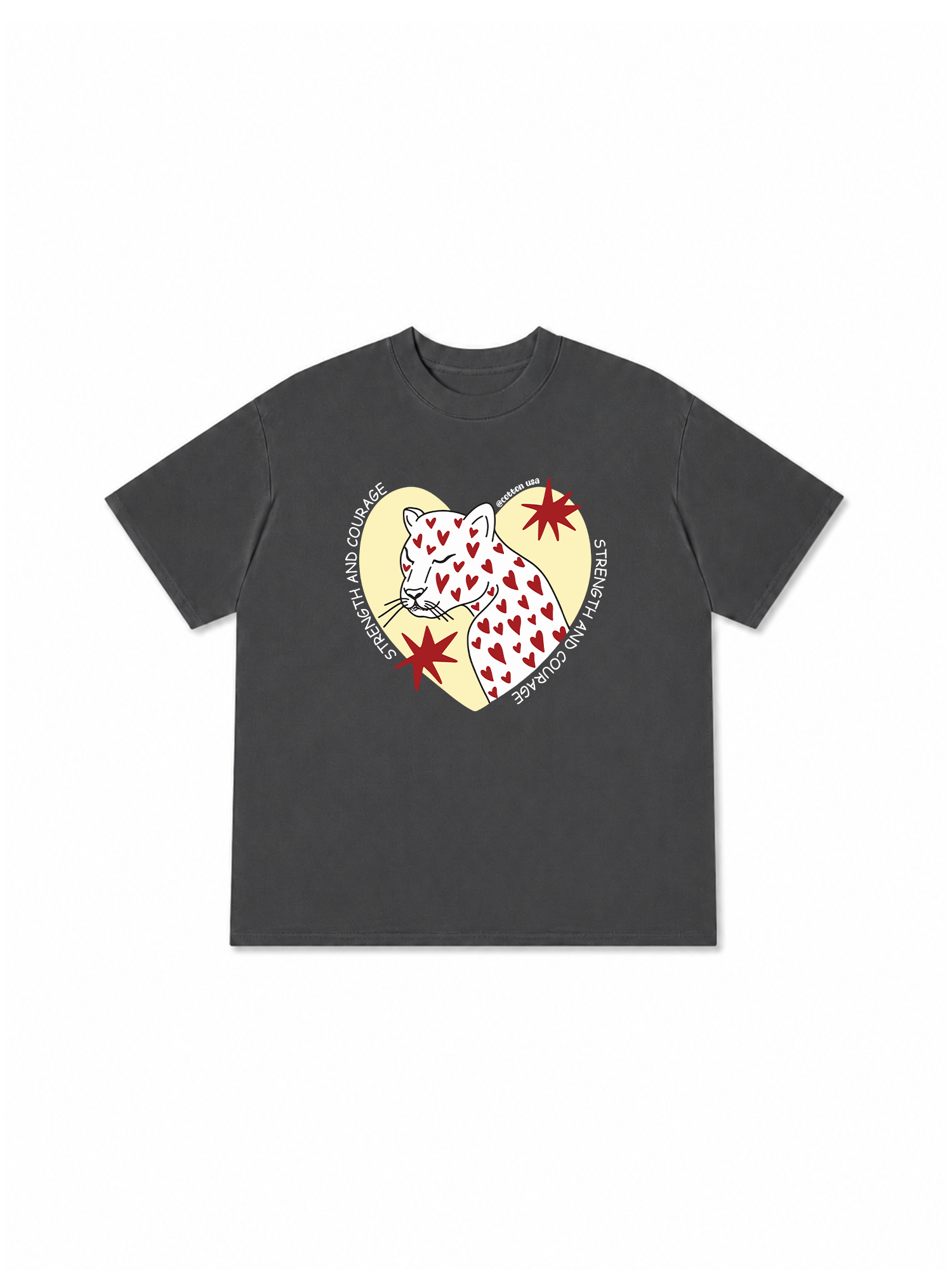 Áo Thun Relaxed Fit Urban Leopard Strength And Courage