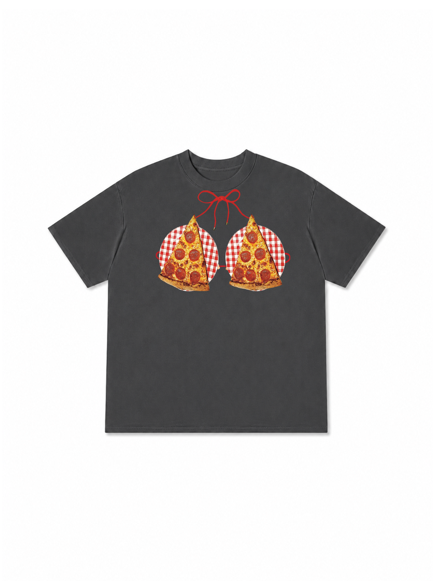 Áo Thun Relaxed Fit Yummy Mood Pizza Bikini