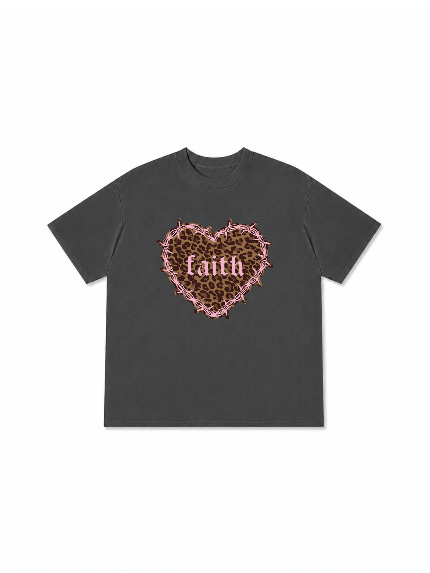 Áo Thun Relaxed Fit Urban Leopard Faith Heart