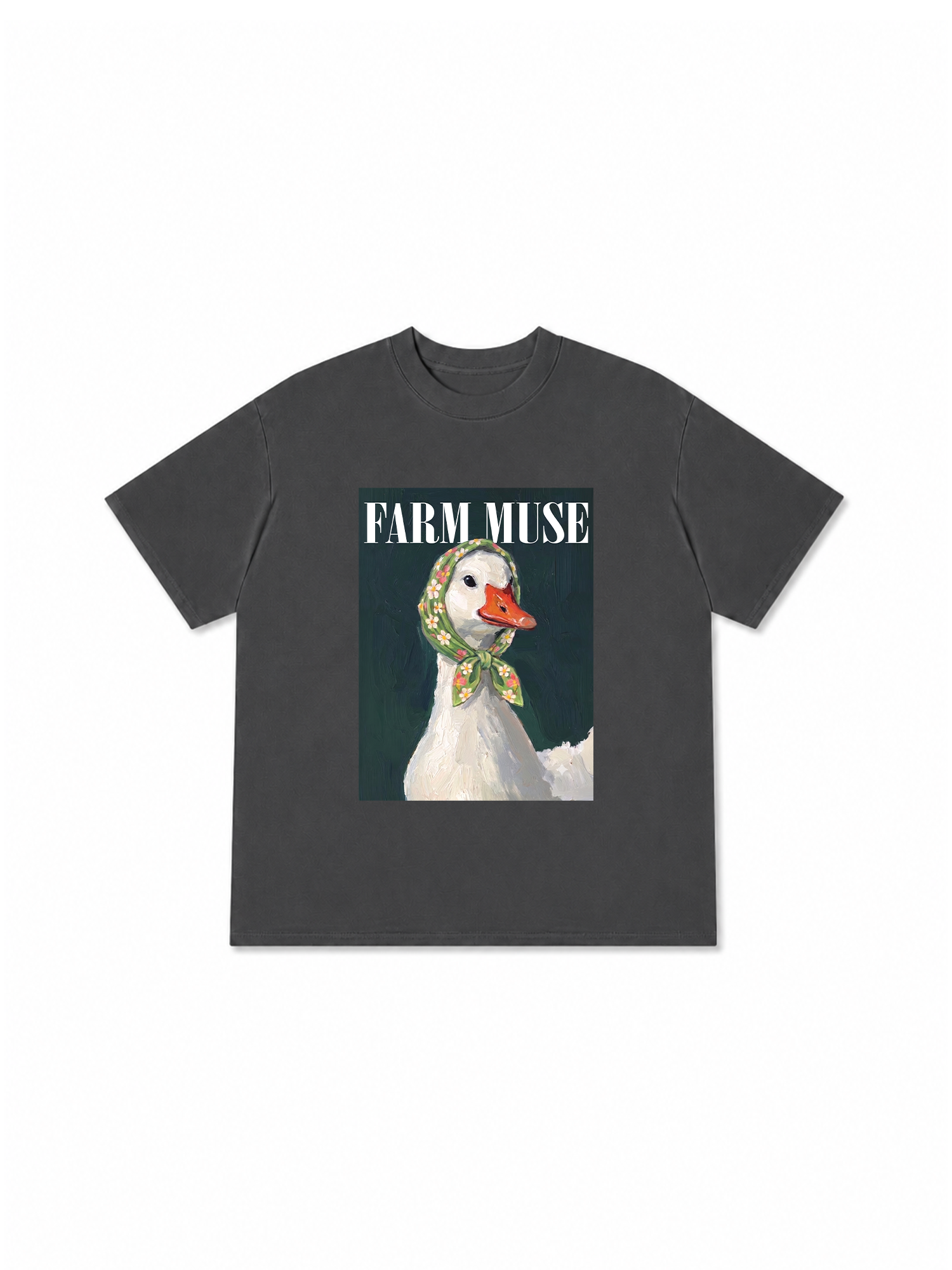 Áo Thun Relaxed Fit Farm Muse White Duck