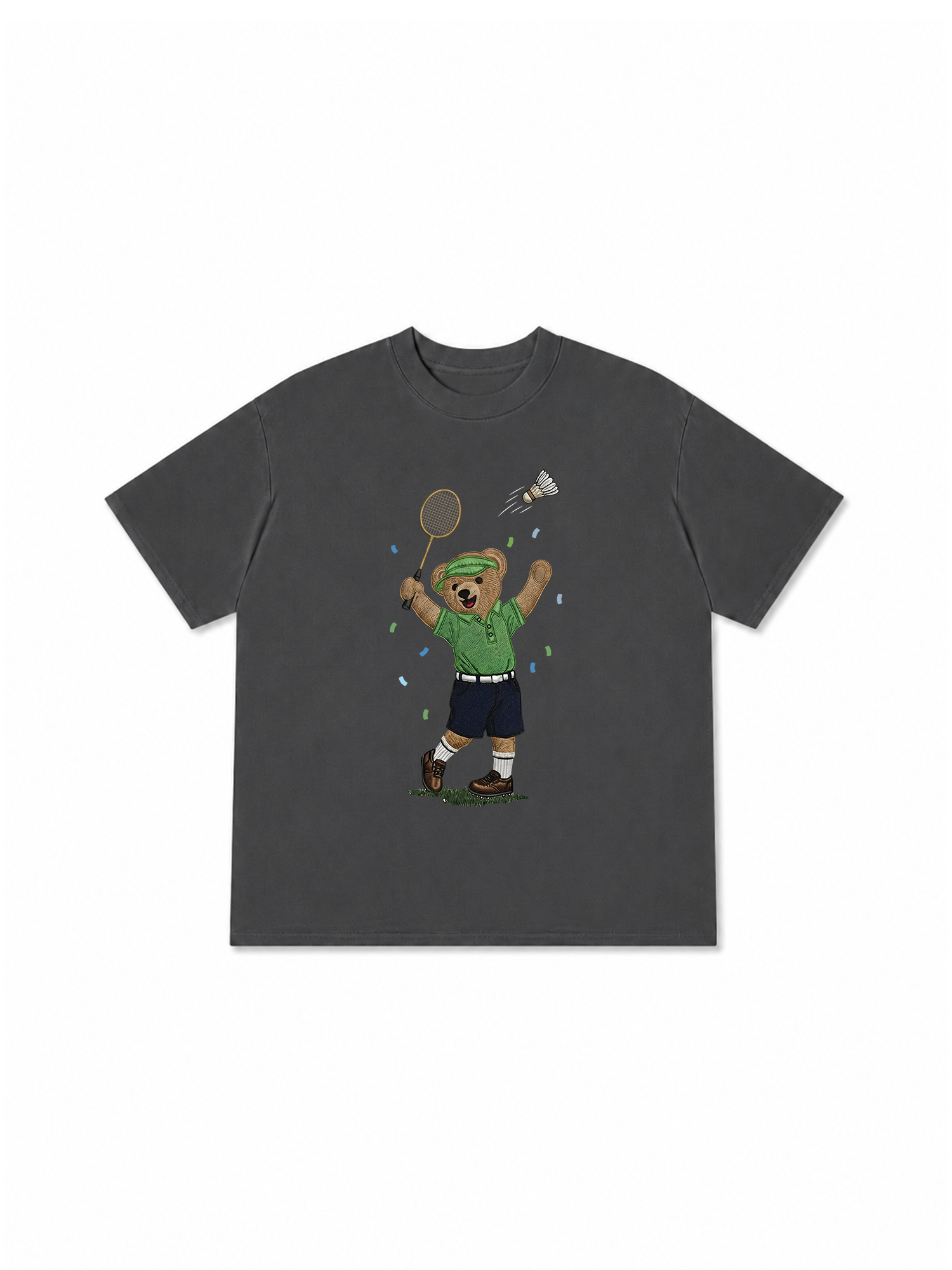 Áo Thun Relaxed Fit Badminton Bear Player