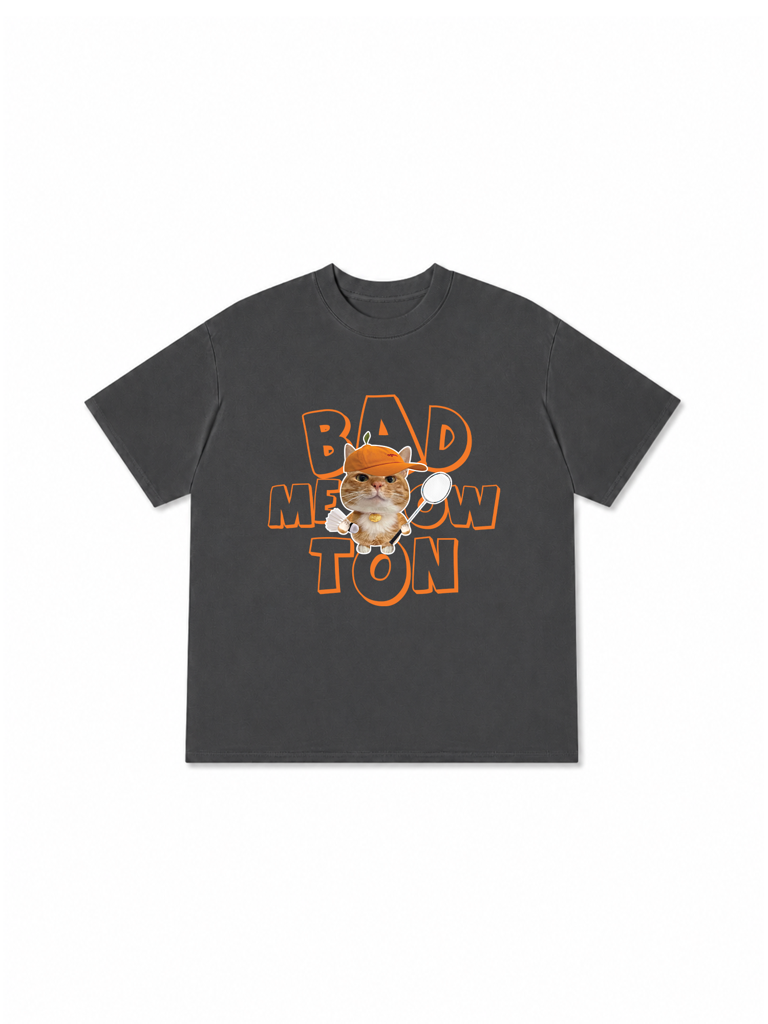 Áo Thun Relaxed Fit Badminton Cute Cat 2