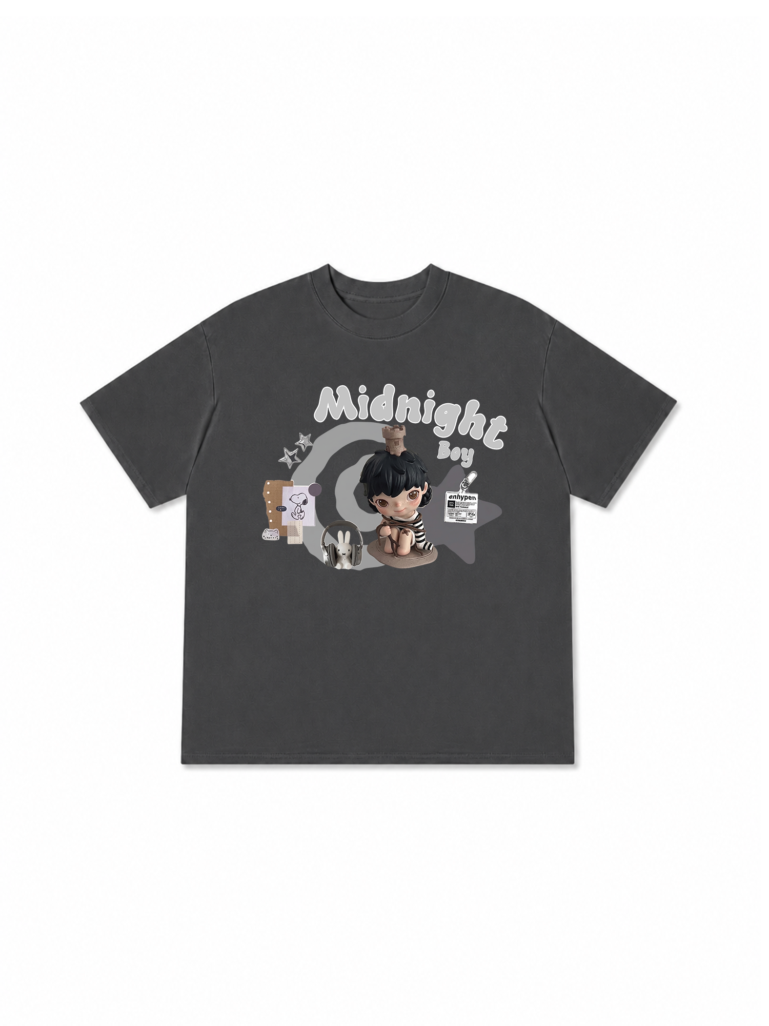 Áo Thun Relaxed Fit Cute Gang Mightnight Boy
