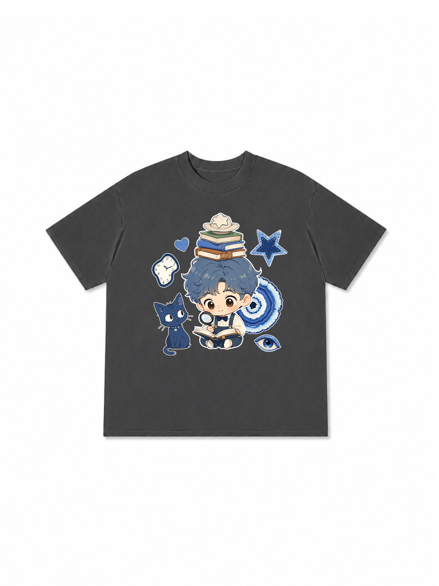 Áo Thun Relaxed Fit Cute Gang Blue Outfit