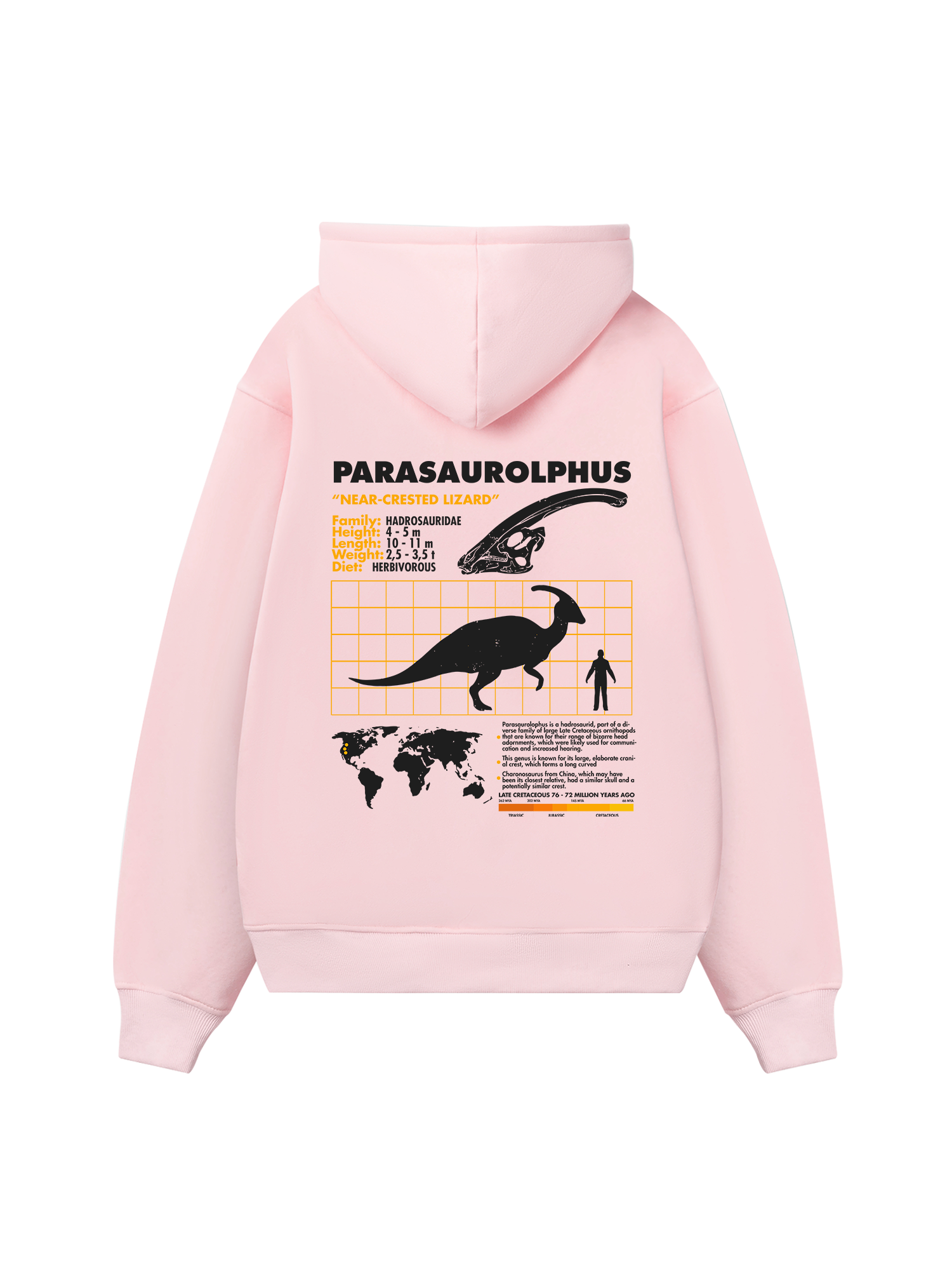 Wild Life Analysis Table Parasaurolphus Hoodie