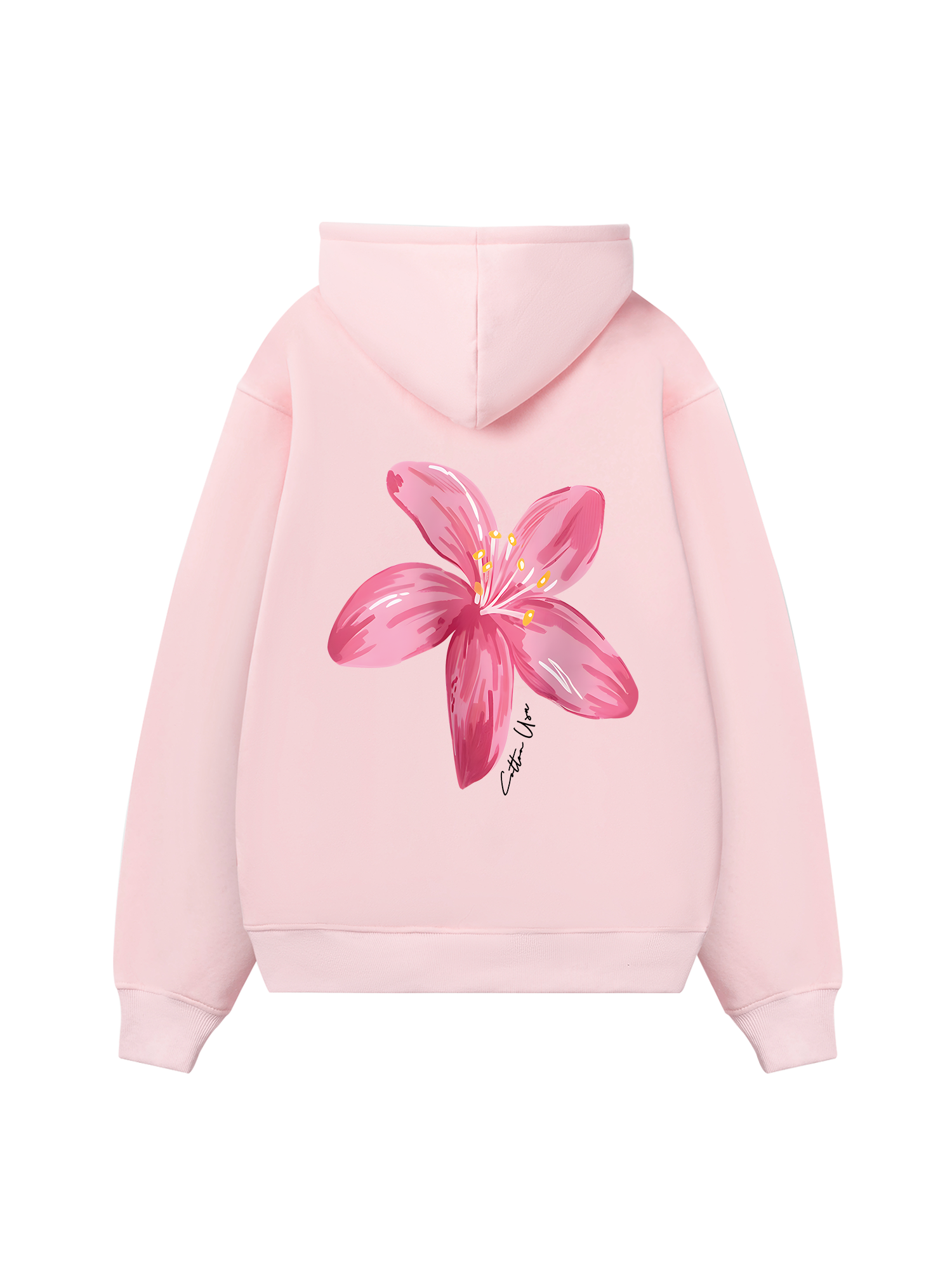 Floral Pink Flower Hoodie
