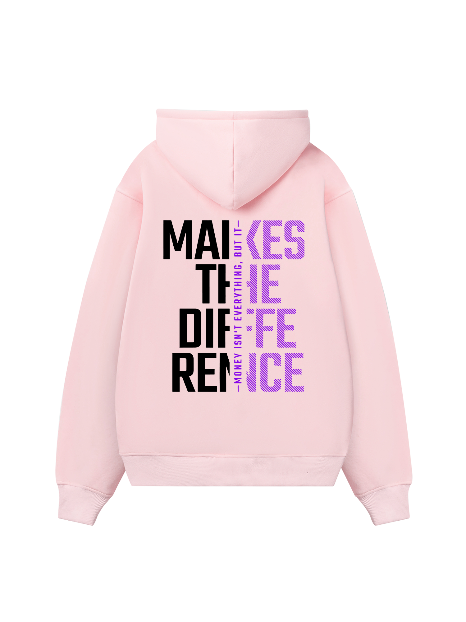 Money Motivational Modern Typographic Hoodie