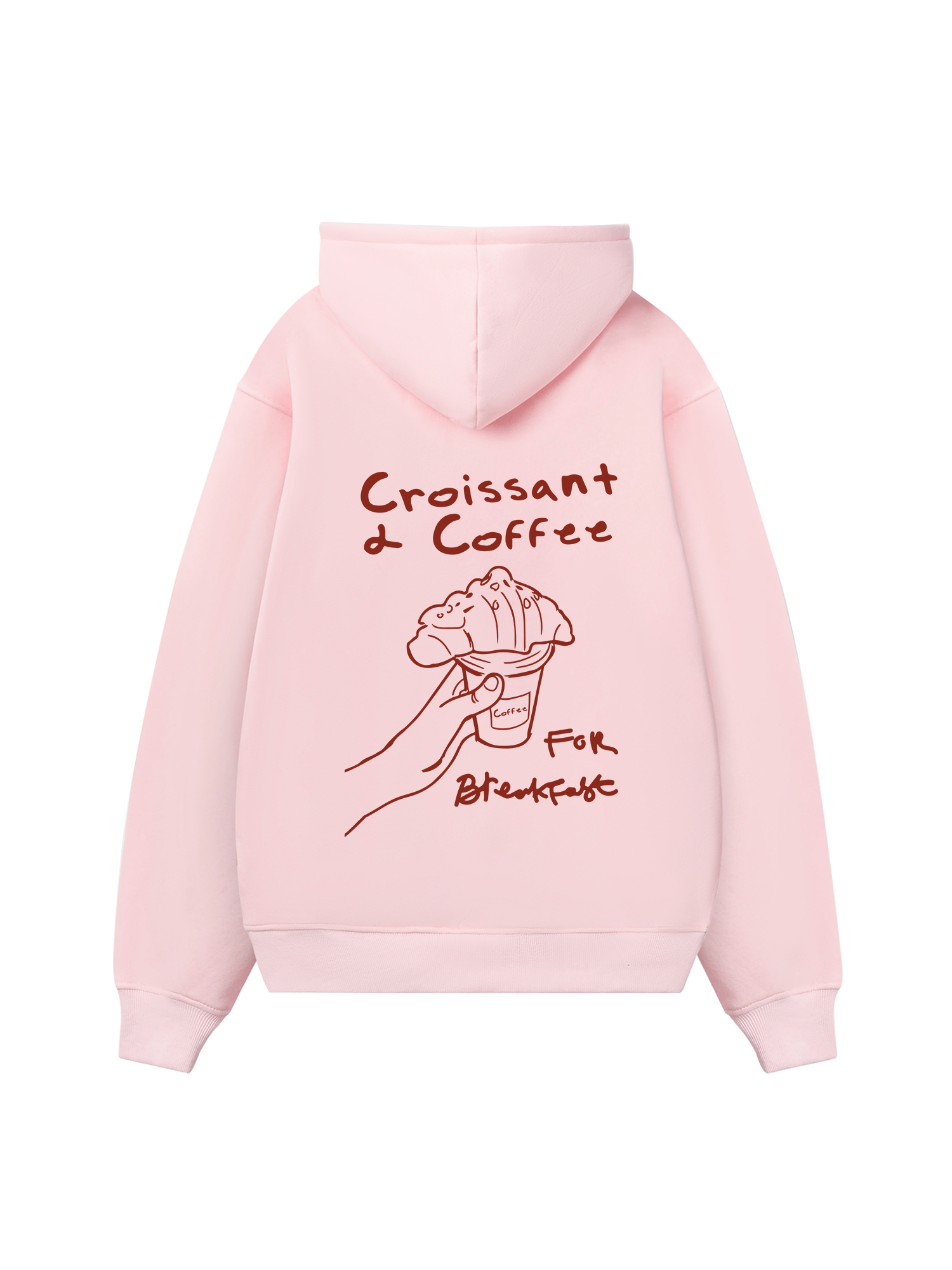 Croissant & Coffee For Breakfast Hoodie
