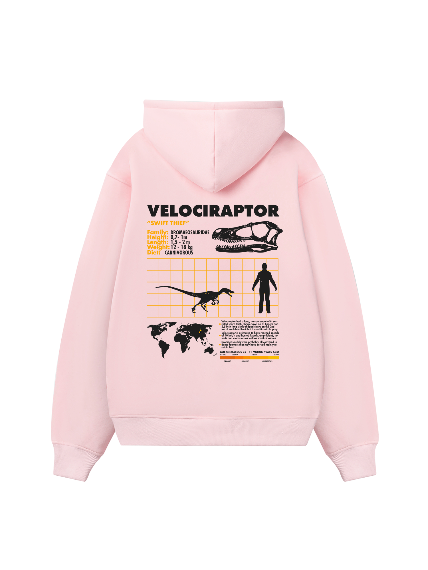 Wild Life Analysis Table Velociraptor Hoodie