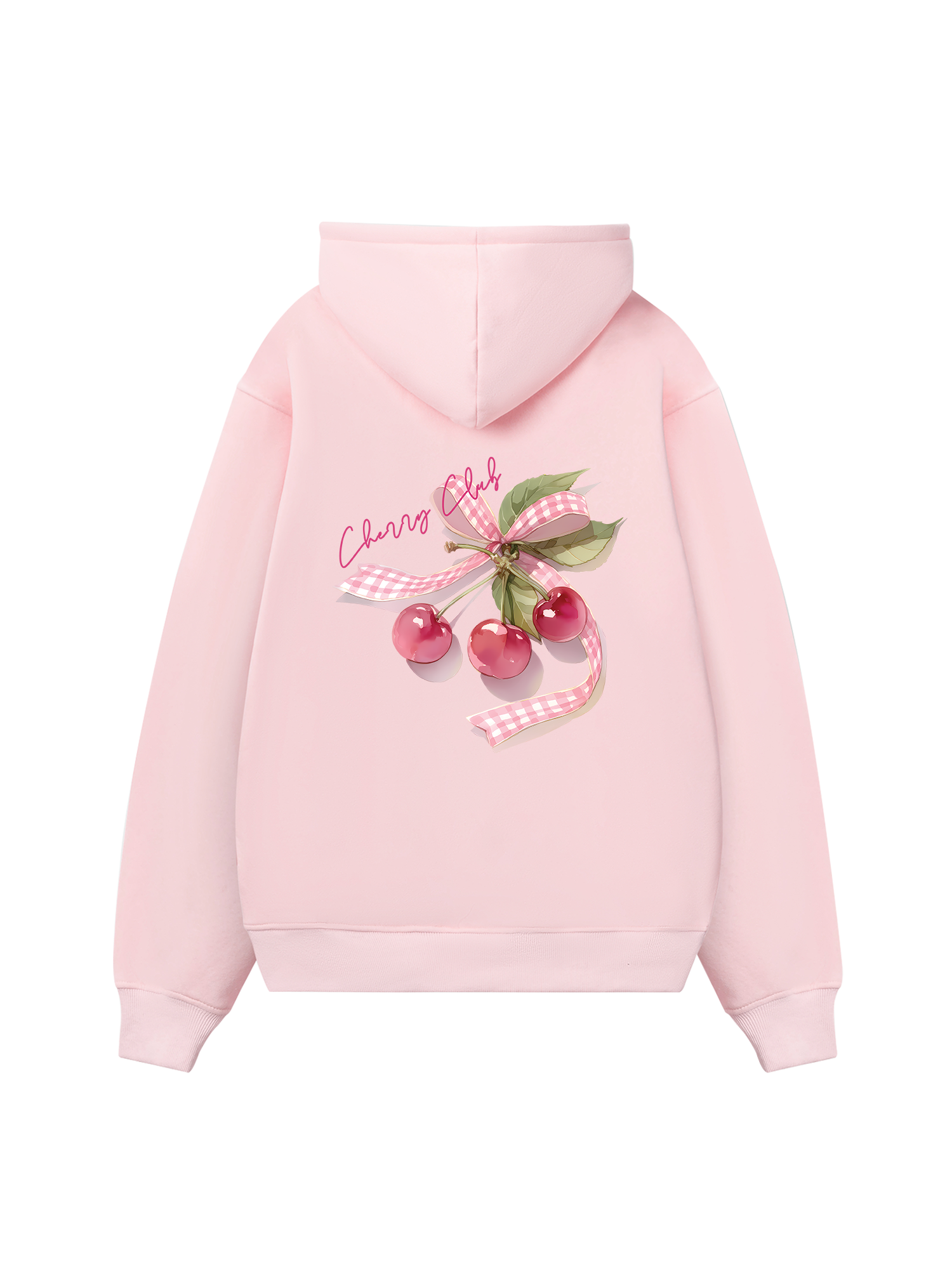 Cherry Club Pink Plaid Hoodie