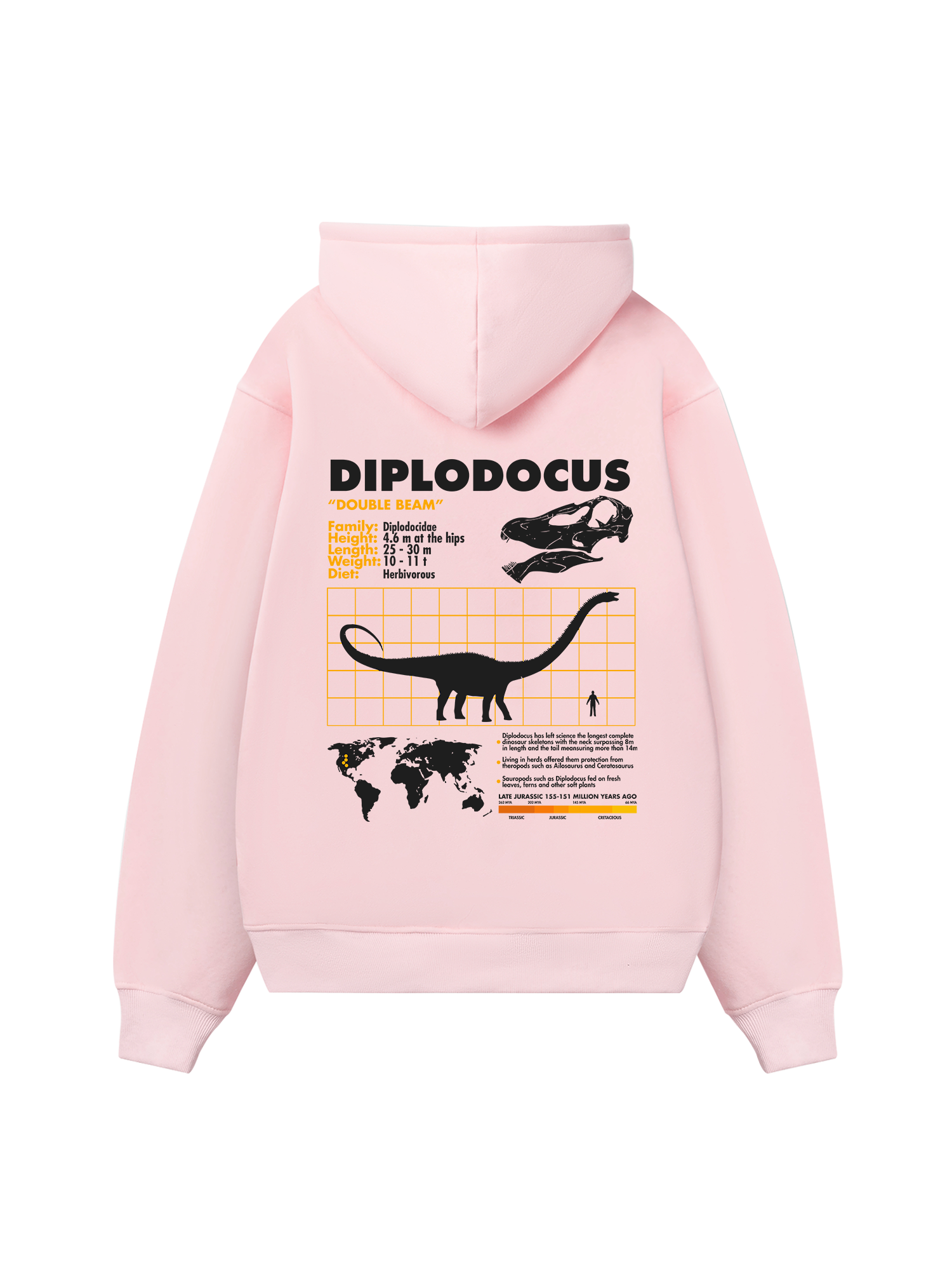 Wild Life Analysis Table Diplodocus Hoodie