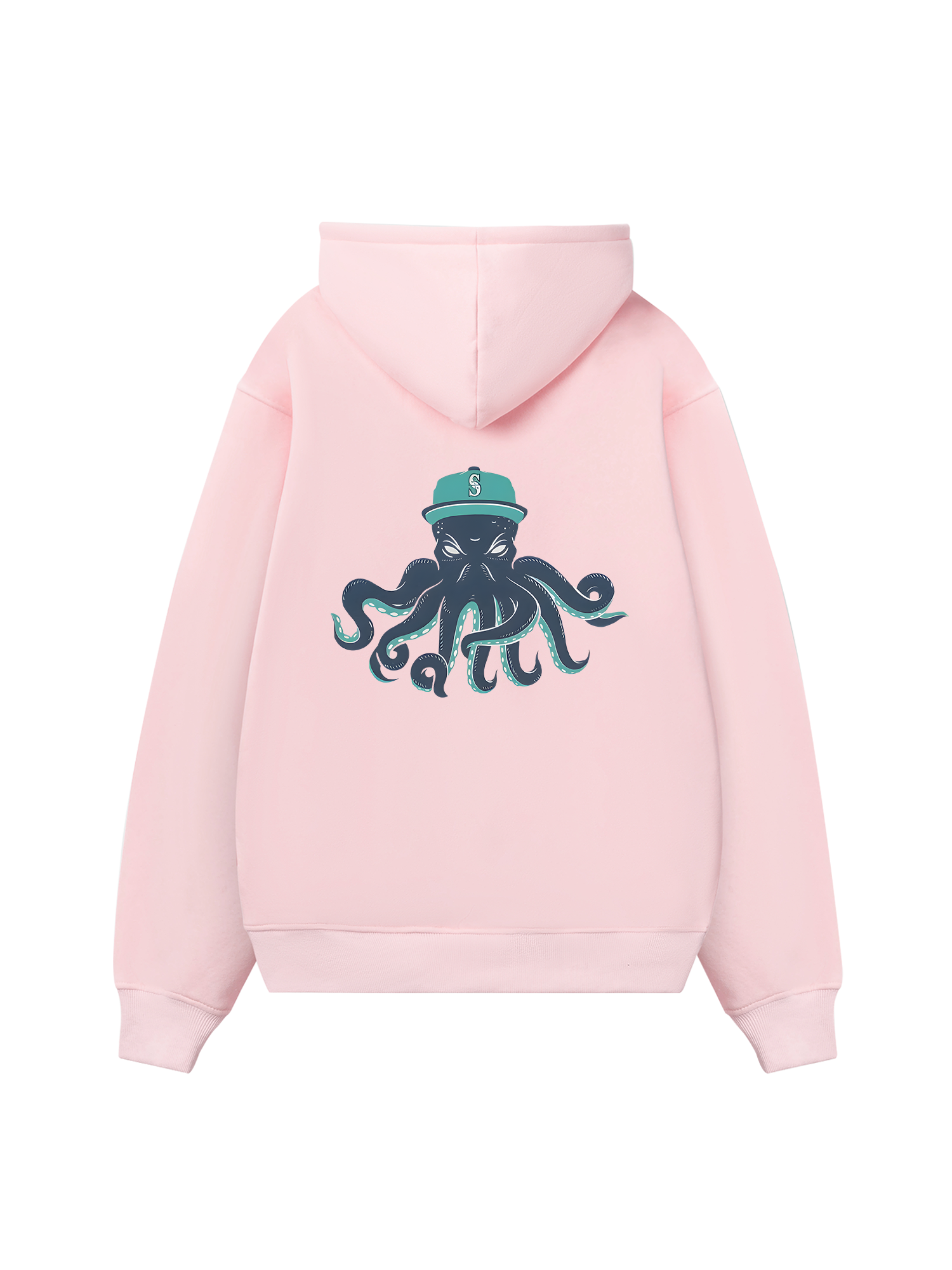 Baseball Green Octopus Hoodie