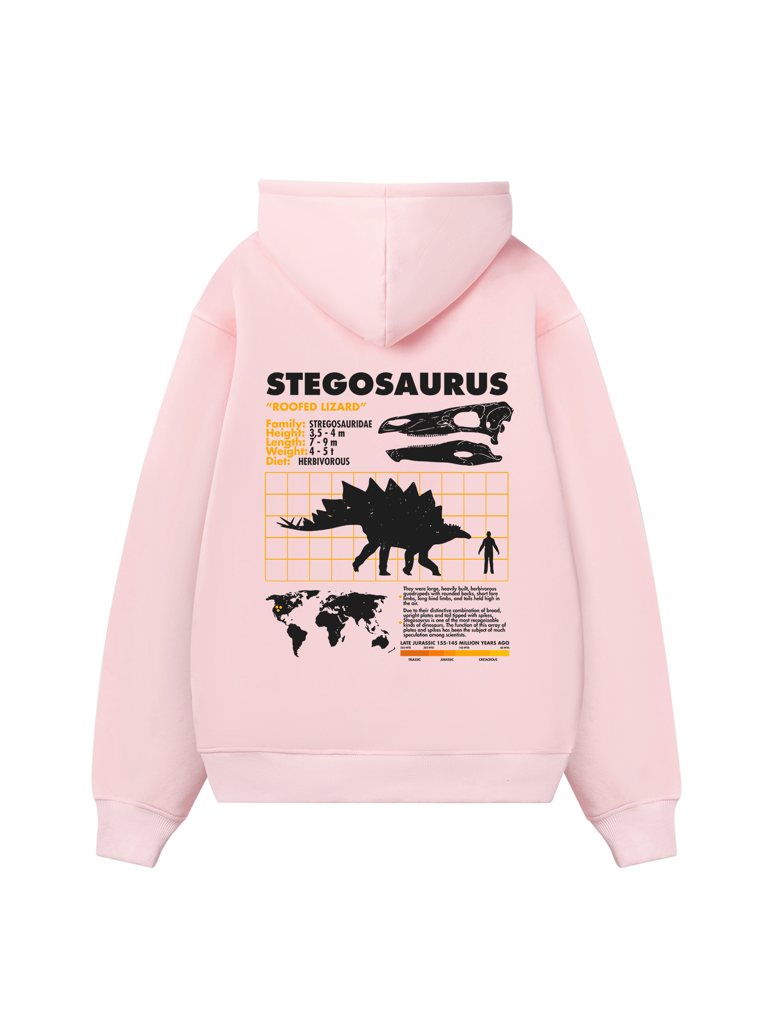 Wild Life Analysis Table Stegosaurus Hoodie