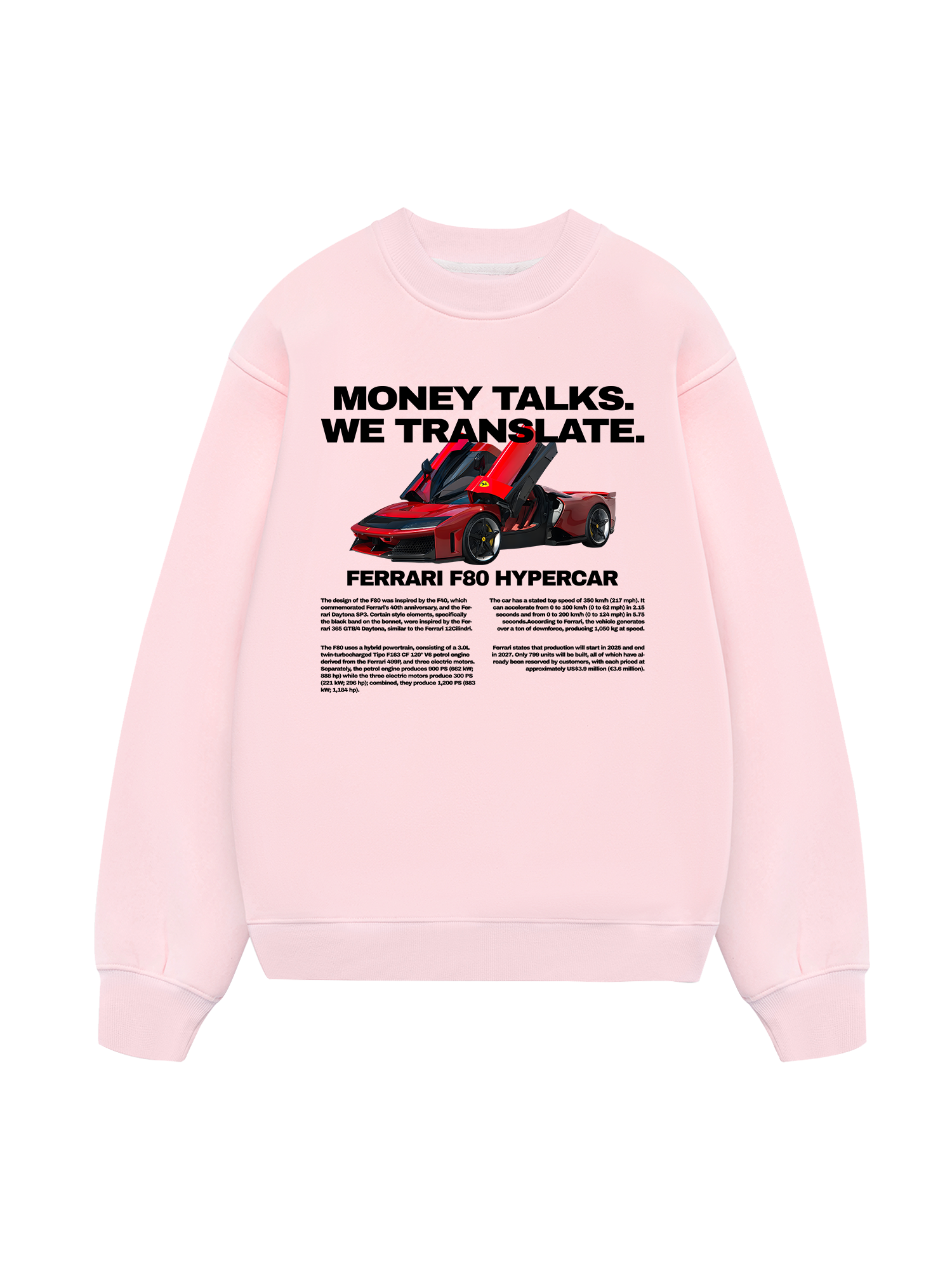 Ferrari Money Talks We Translate Sweater