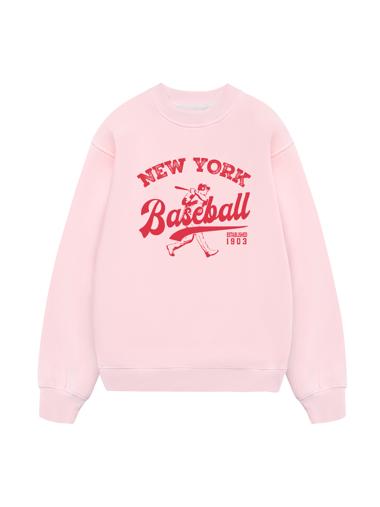 New York Baseball Pink Sweater
