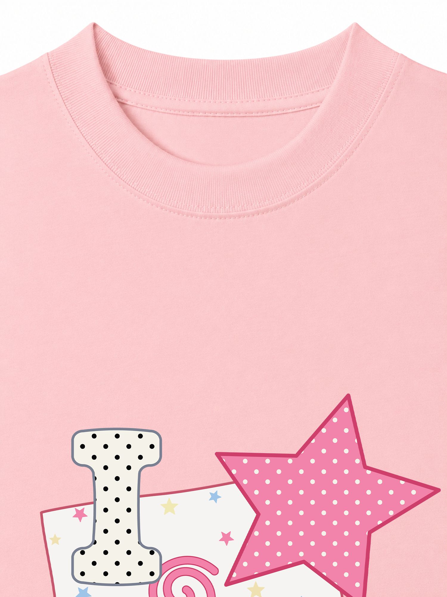 Áo Thun Relaxed Fit Dotty Mood Pink Star Candy
