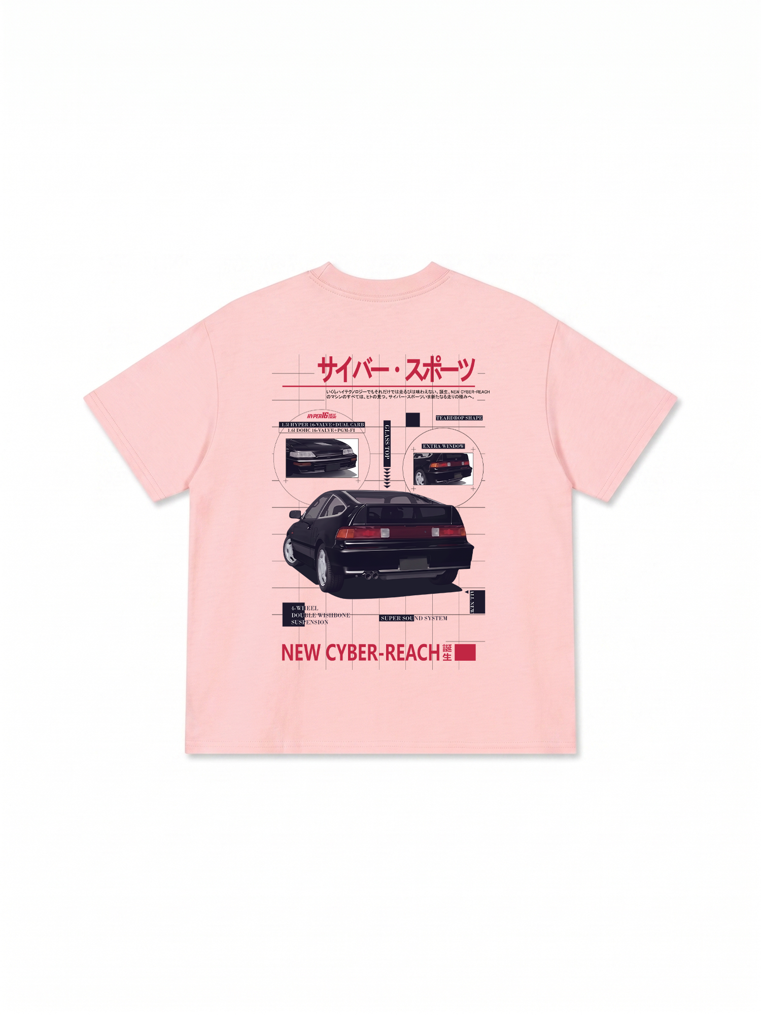 Áo Thun Relaxed Fit JDM Car Cyber Sports Vintage Advertisement
