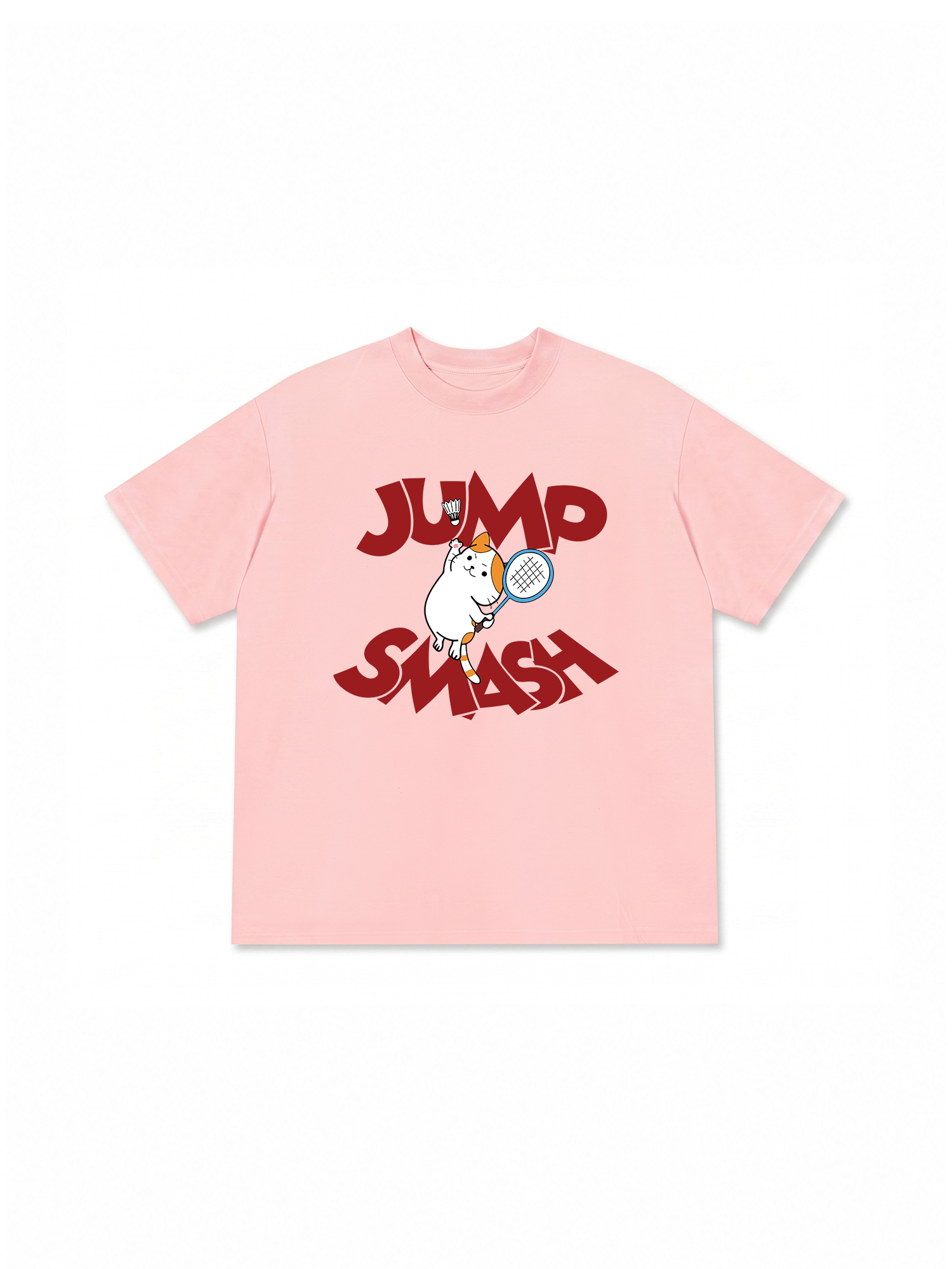 Áo Thun Relaxed Fit Badminton Cat Jump Smash