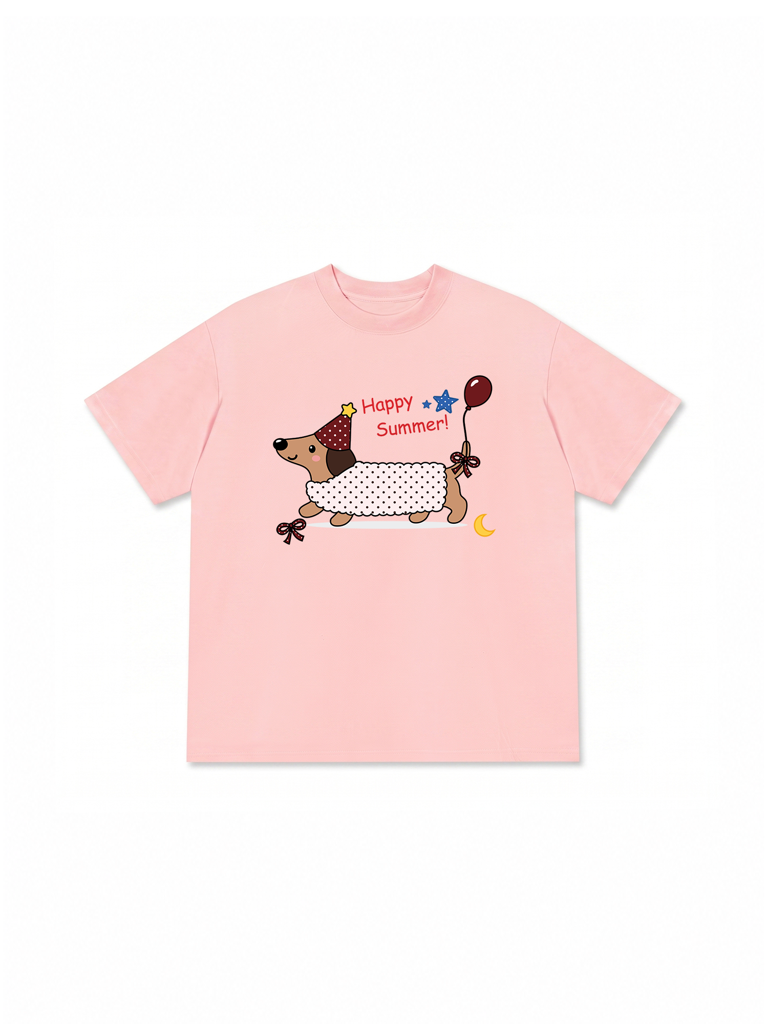 Áo Thun Relaxed Fit Dotty Mood Happy Summer Dog
