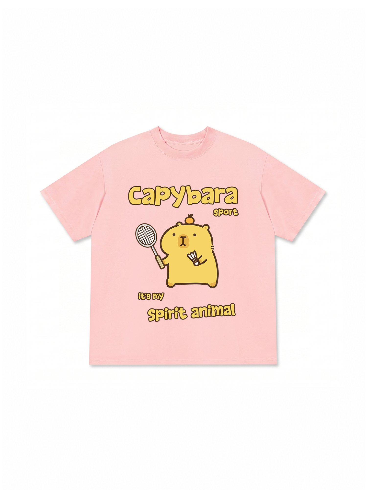Áo Thun Relaxed Fit Badminton Capybara Sport