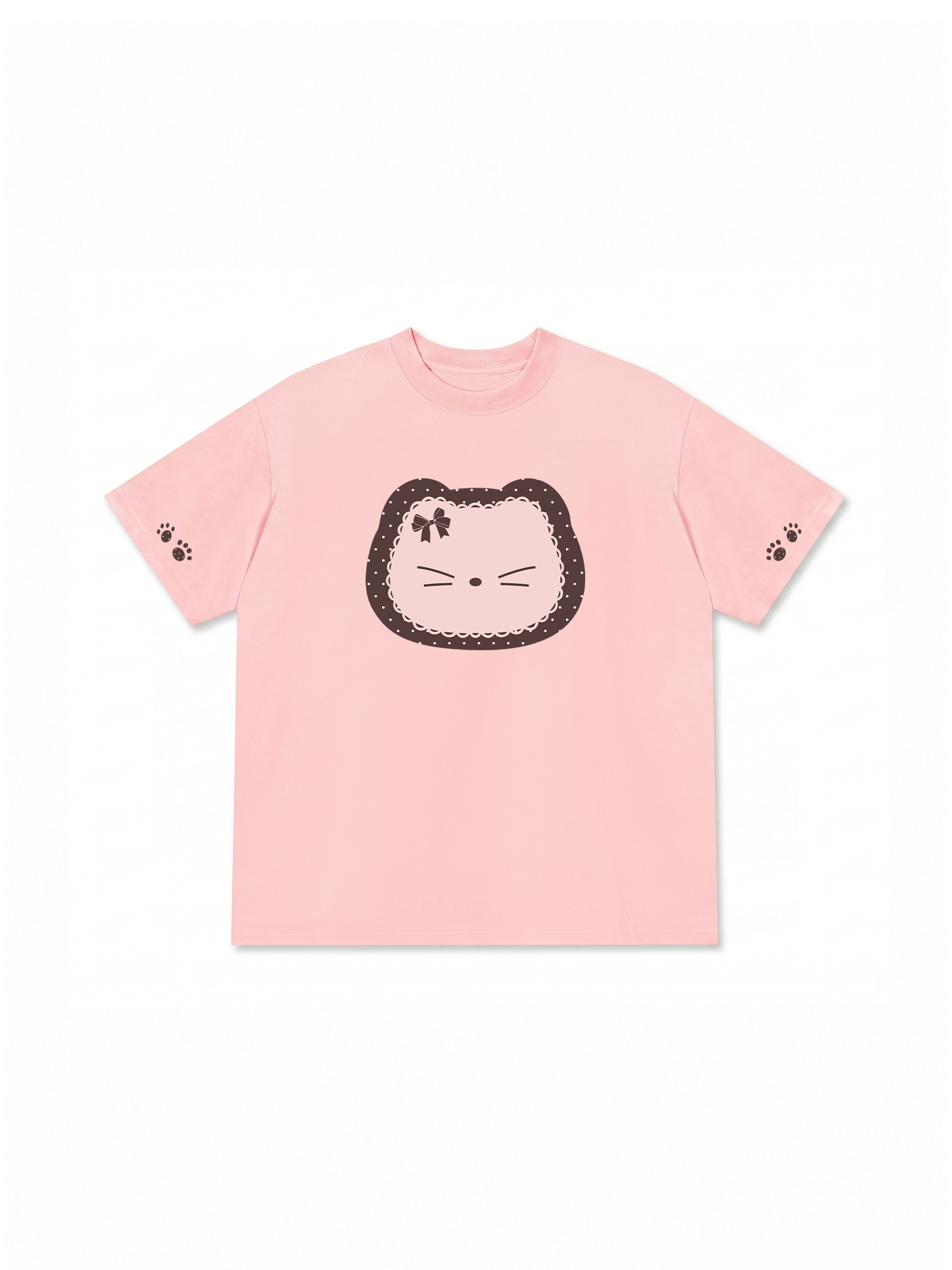 Áo Thun Relaxed Fit Dotty Mood Cute Cat