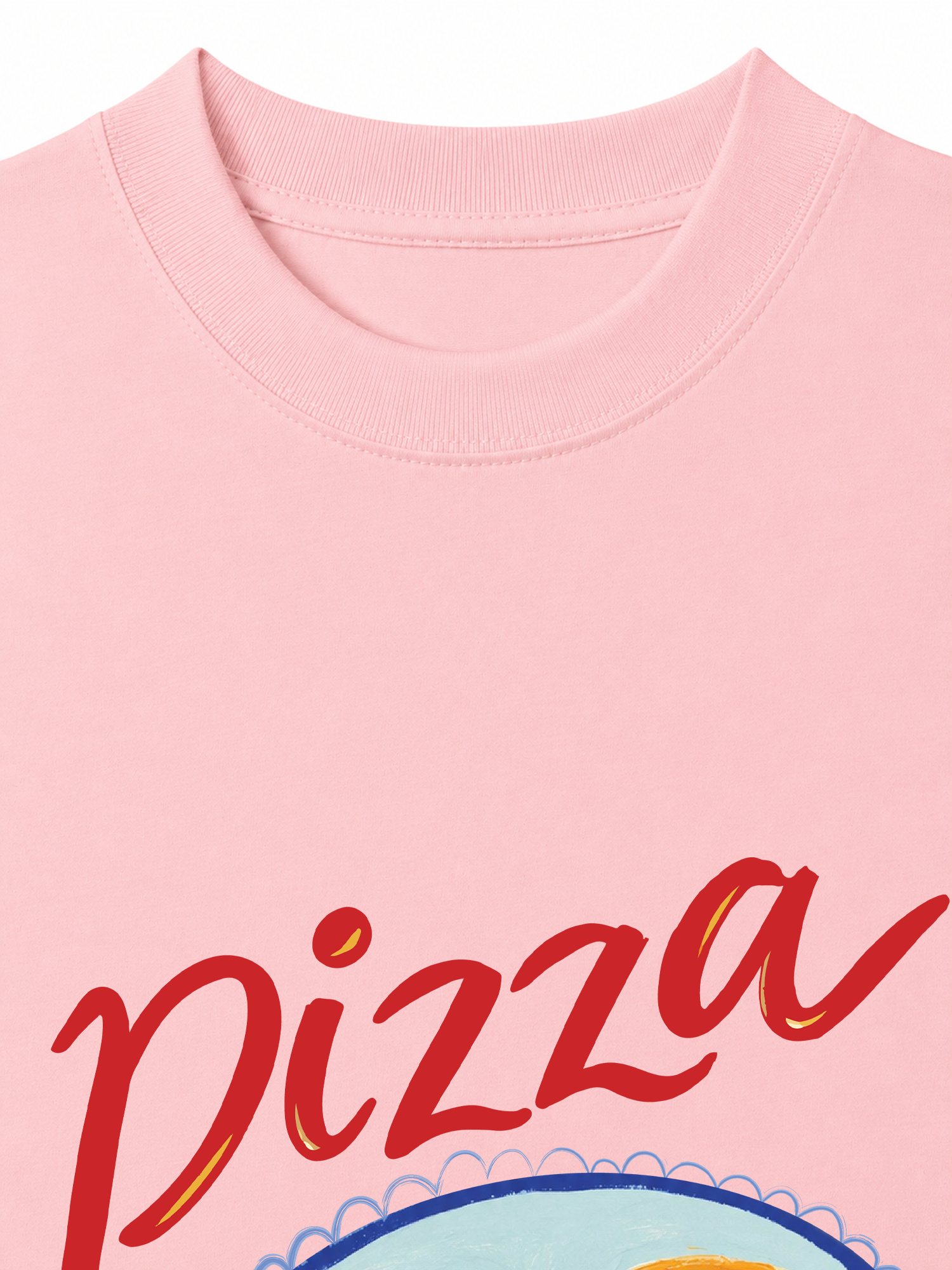 Áo Thun Relaxed Fit Yummy Mood Pizza Girl Club