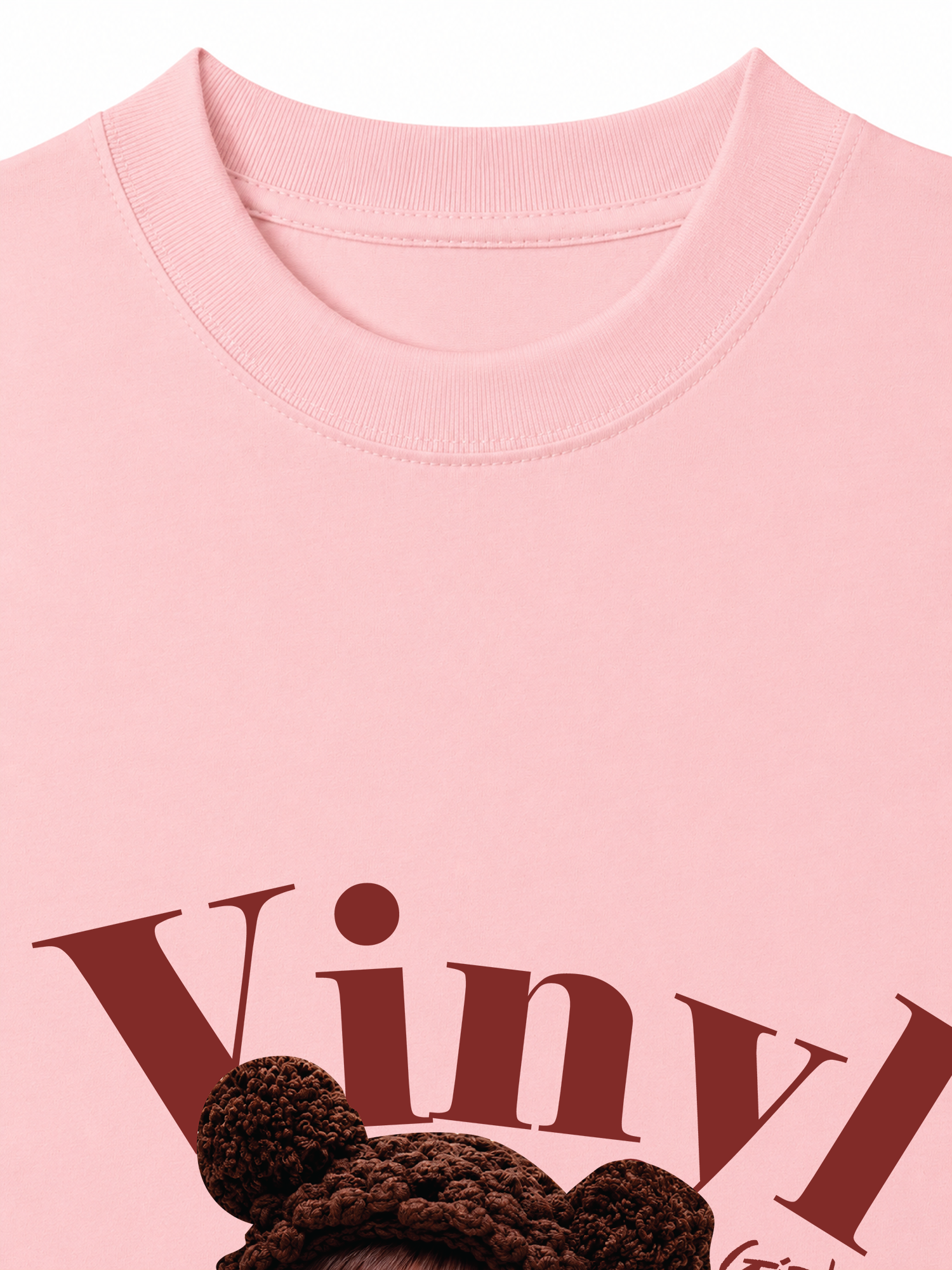Áo Thun Relaxed Fit Cute Gang Vinyl Girl