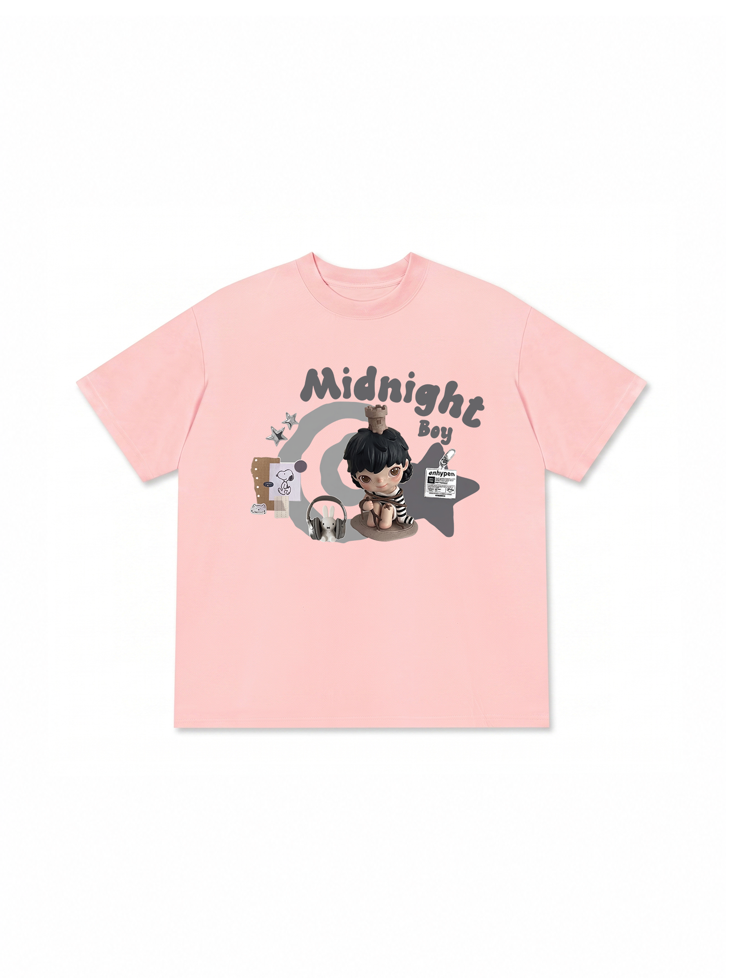 Áo Thun Relaxed Fit Cute Gang Mightnight Boy