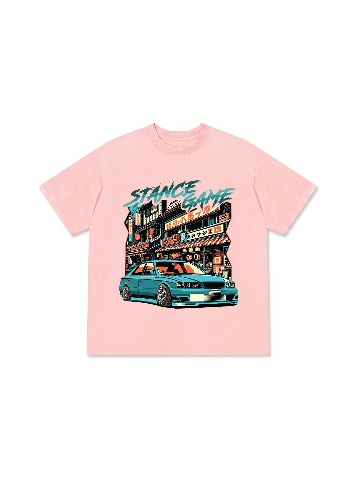 Áo Thun Relaxed Fit JDM Car Stance Game