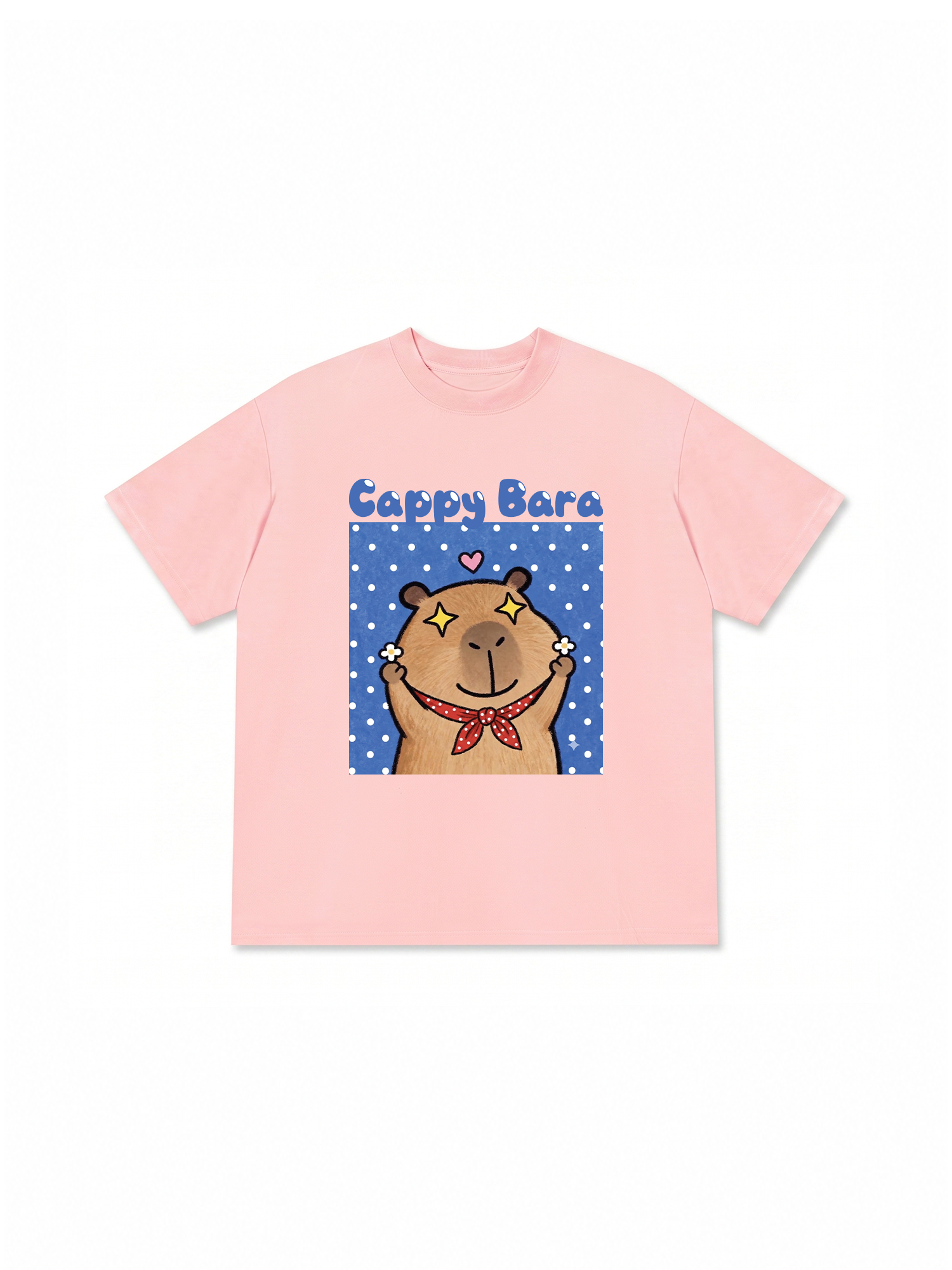 Áo Thun Relaxed Fit Farm Capy Bara Blue Background