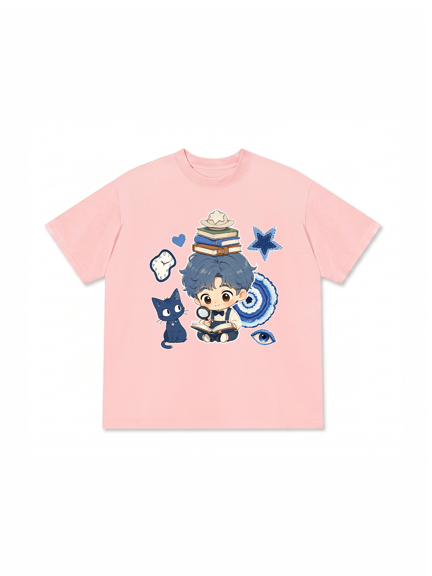 Áo Thun Relaxed Fit Cute Gang Blue Outfit