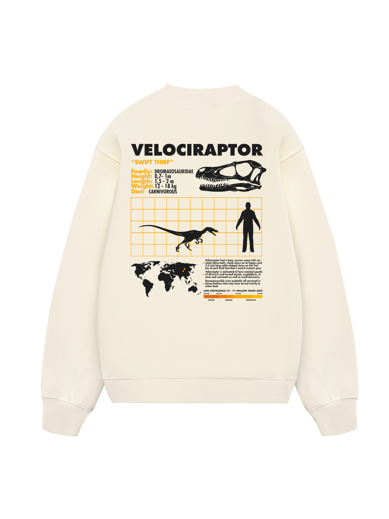 Wild Life Analysis Table Velociraptor Sweater